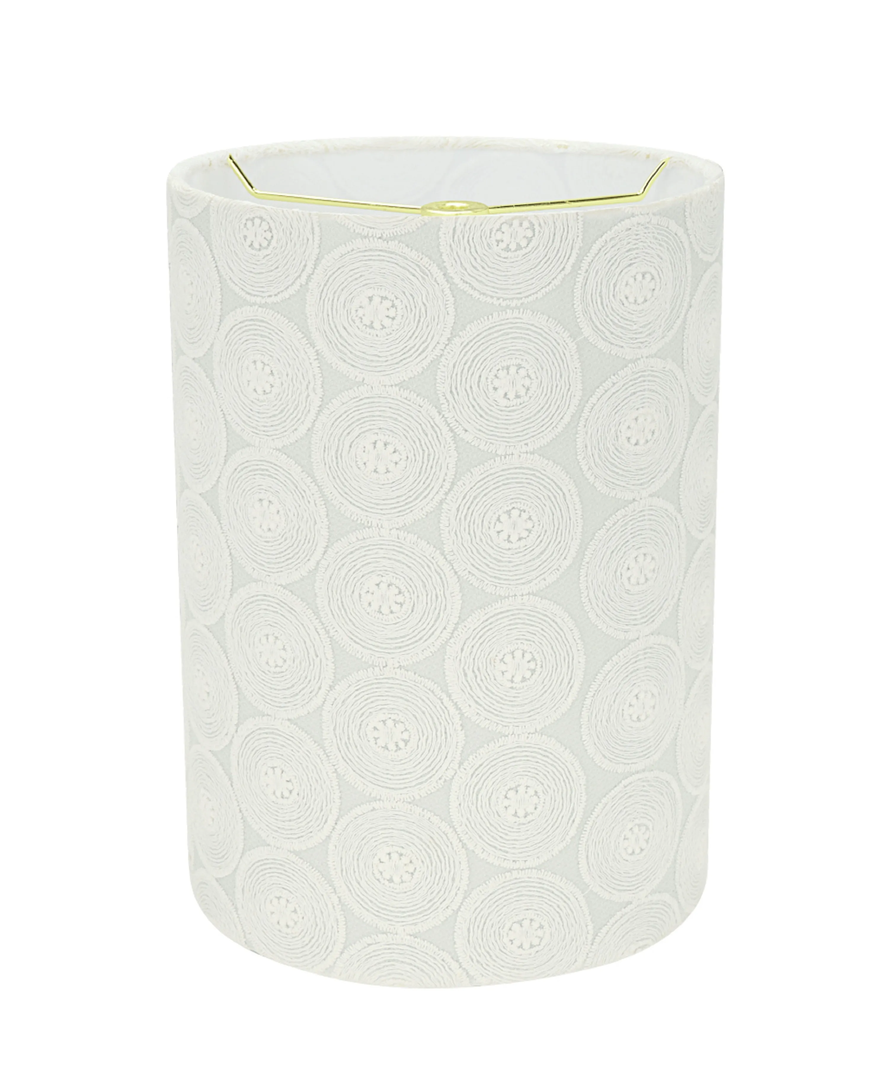 # 31126 Transitional Drum (Cylinder) Shaped Spider Construction Lamp Shade in White, 8" wide (8" x 8" x 11")