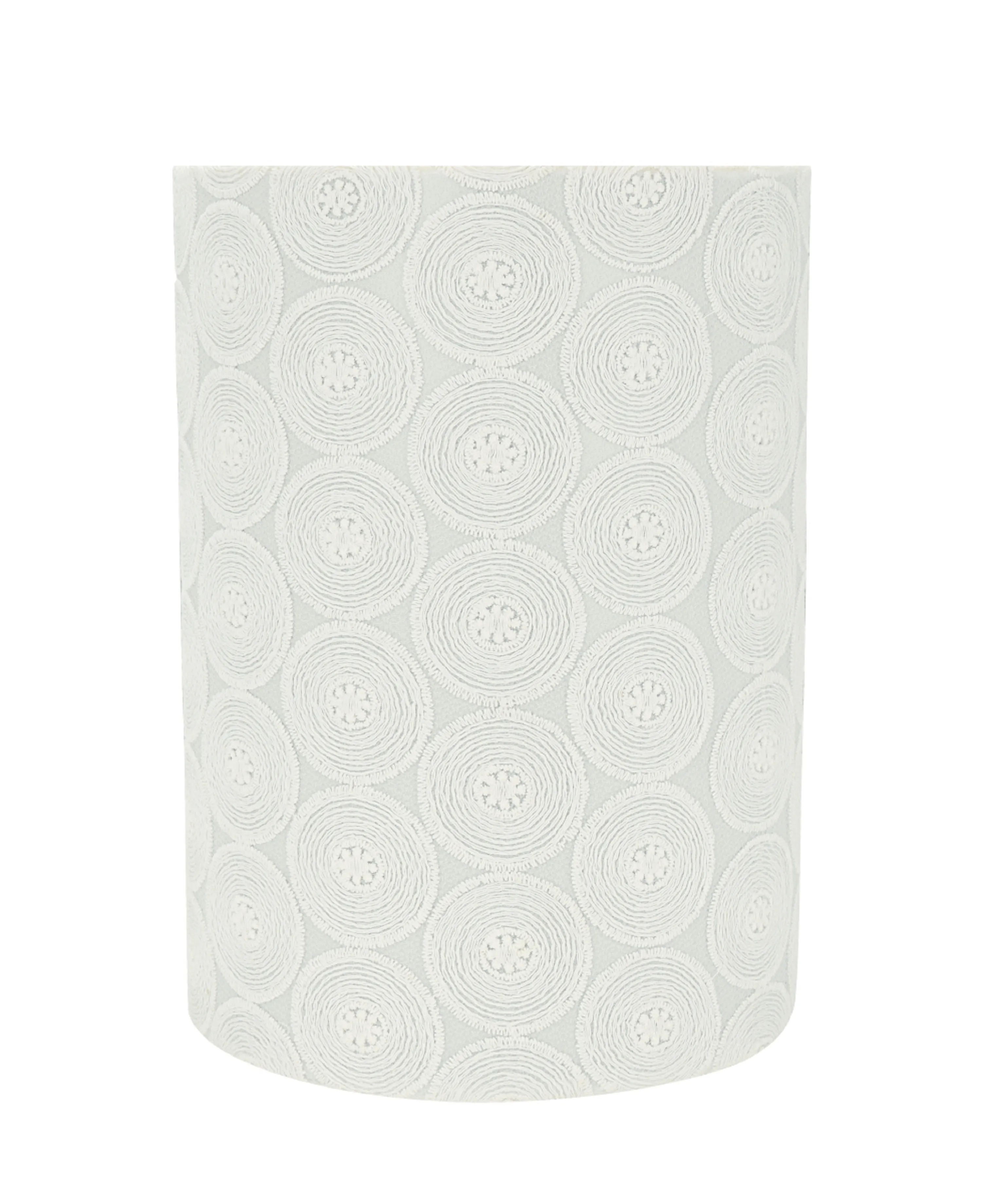 # 31126 Transitional Drum (Cylinder) Shaped Spider Construction Lamp Shade in White, 8" wide (8" x 8" x 11")