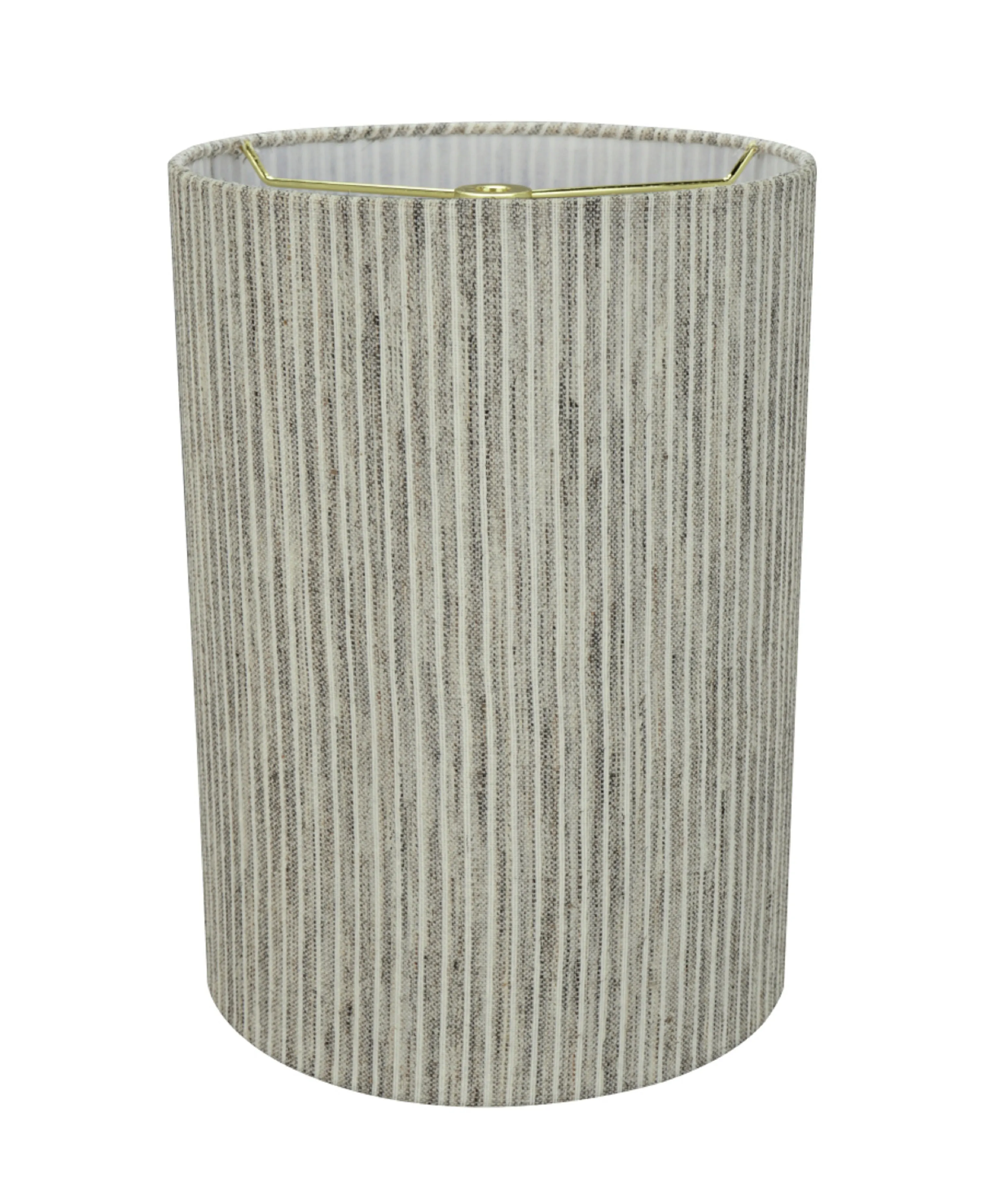 # 31275 Transitional Drum (Cylinder) Shape Spider Construction Lamp Shade in Light Grey, 8" wide (8" x 8" x 11")