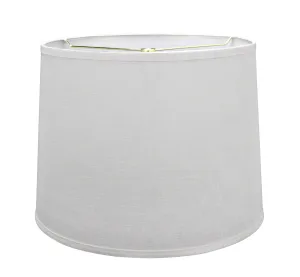 # 32054 Transitional Hardback Drum Shape Spider Construction Lamp Shade in Off White Linen, 16" wide (14" x 16" x 12")