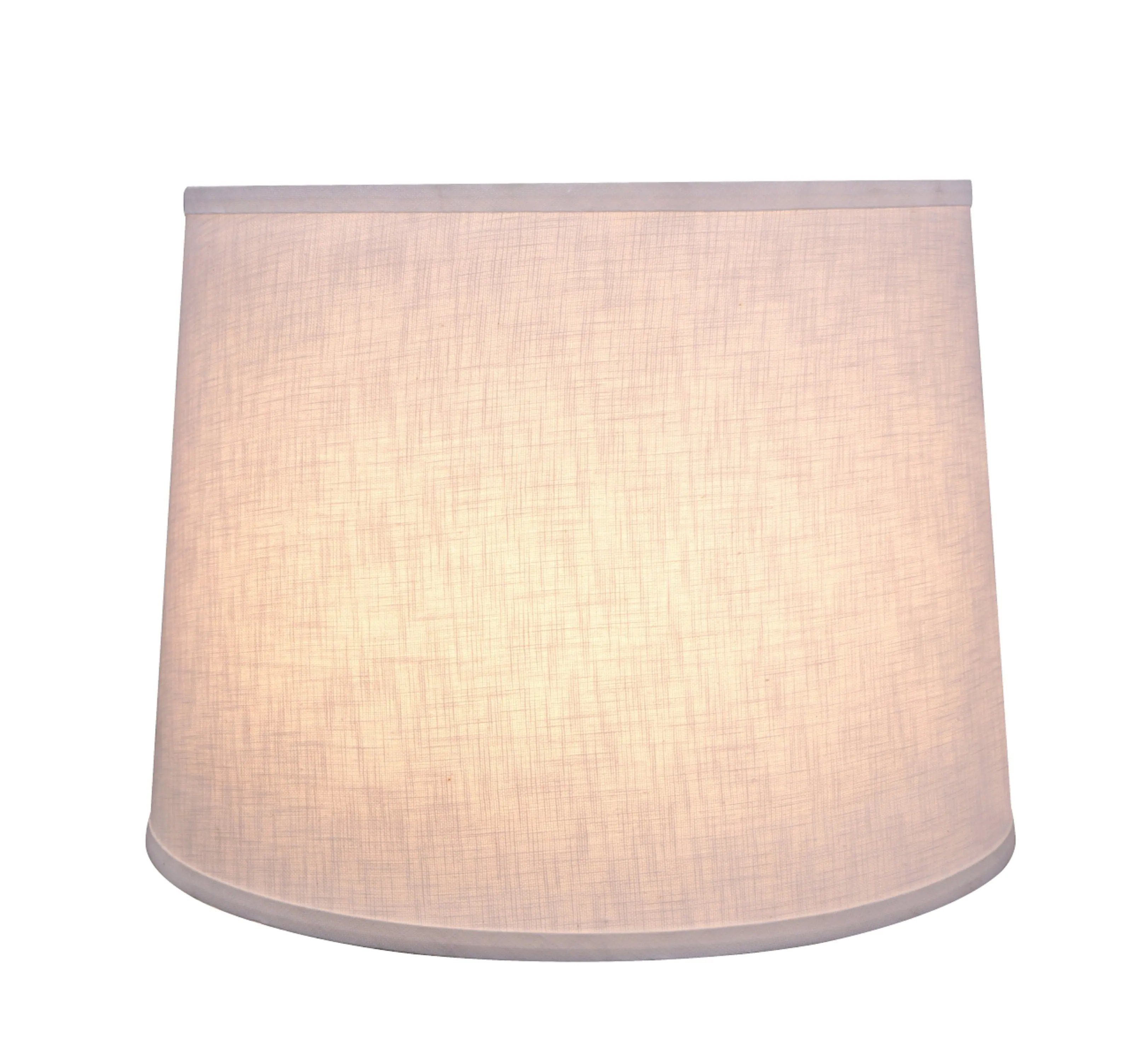 # 32054 Transitional Hardback Drum Shape Spider Construction Lamp Shade in Off White Linen, 16" wide (14" x 16" x 12")