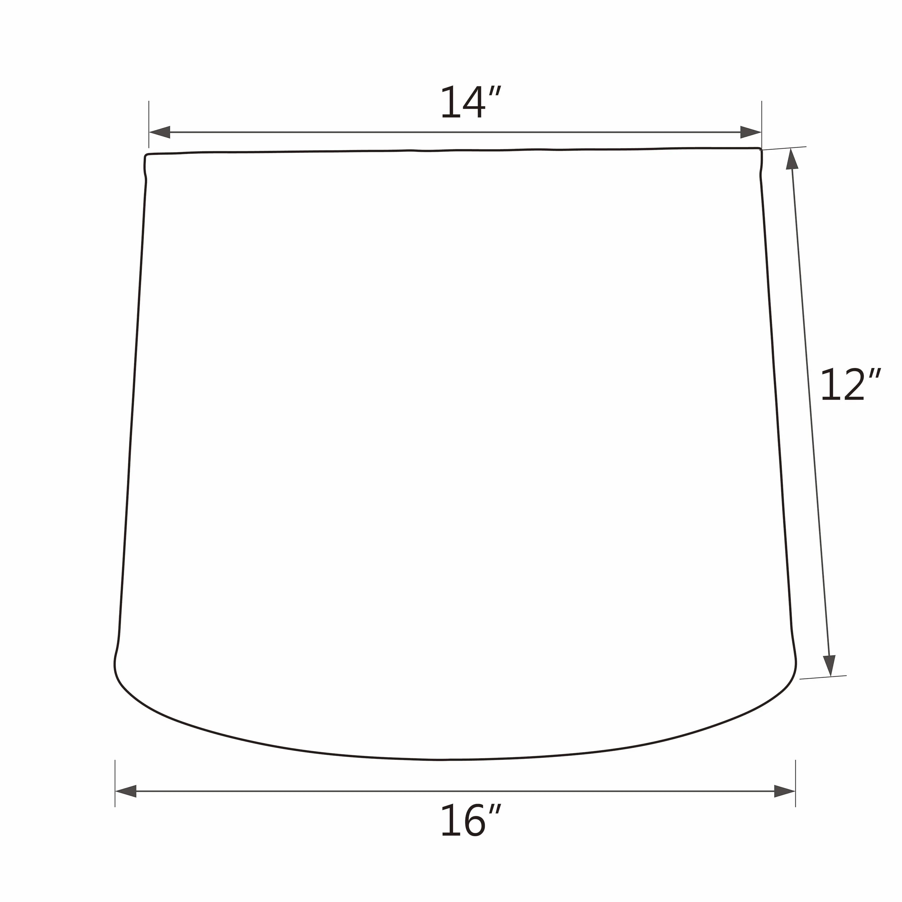 # 32054 Transitional Hardback Drum Shape Spider Construction Lamp Shade in Off White Linen, 16" wide (14" x 16" x 12")