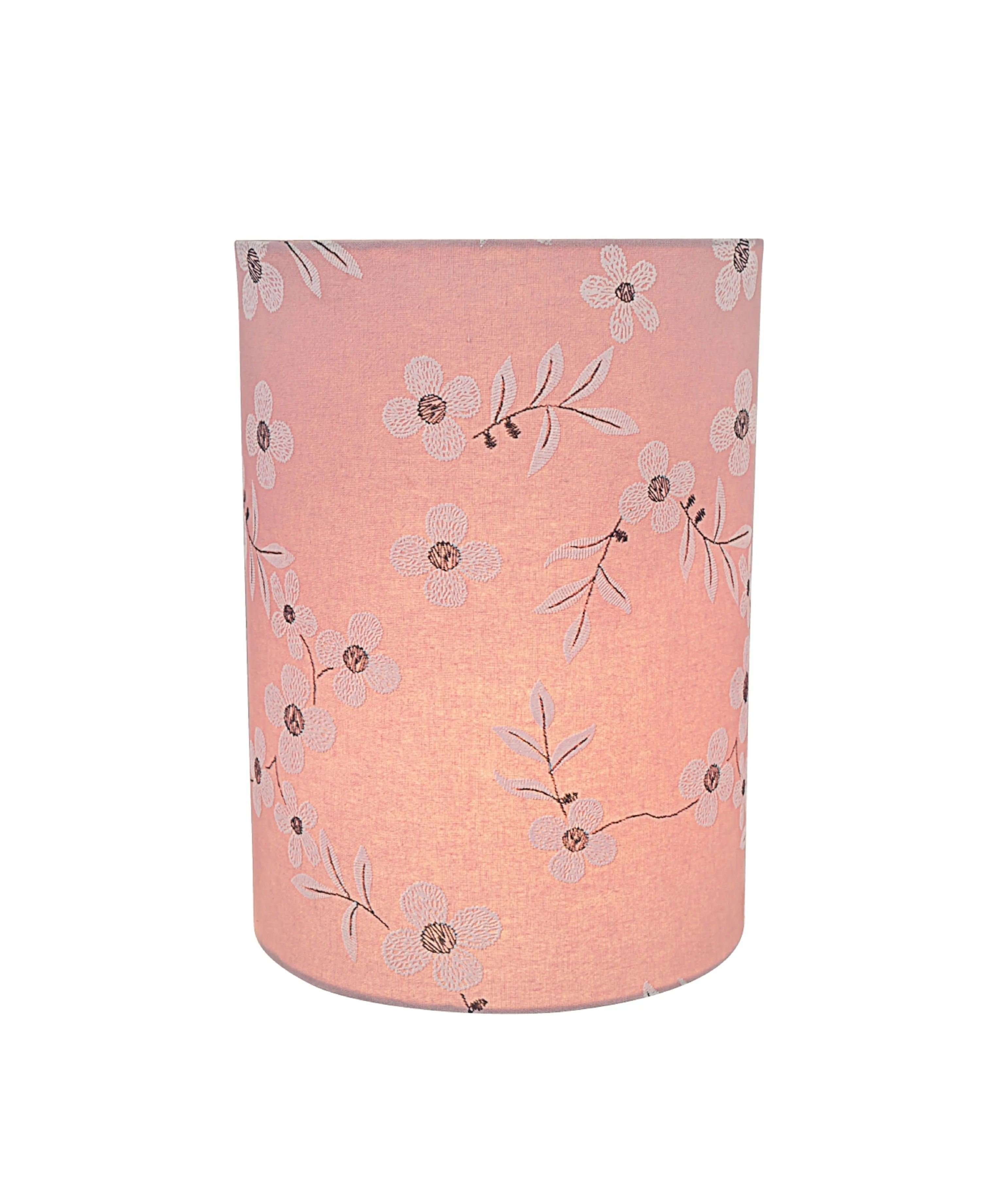 # 32132 Transitional Drum (Cylinder) Shape Spider Construction Lamp Shade in Pink, 8" wide (8" x 8" x 11")