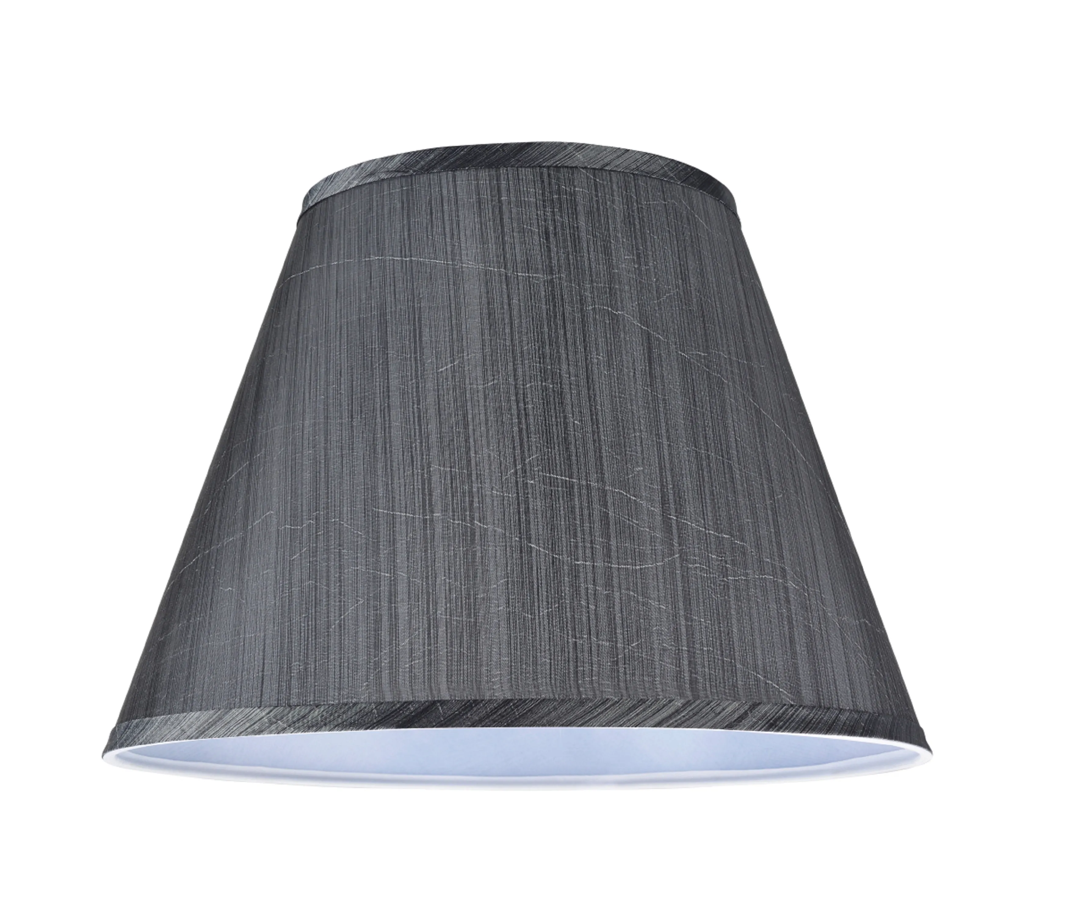 # 32185  Transitional Hardback Empire Shaped Spider Construction Lamp Shade in Grey & Black, 13" wide (7" x 13" x 9 1/2")