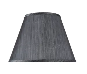 # 32185  Transitional Hardback Empire Shaped Spider Construction Lamp Shade in Grey & Black, 13" wide (7" x 13" x 9 1/2")