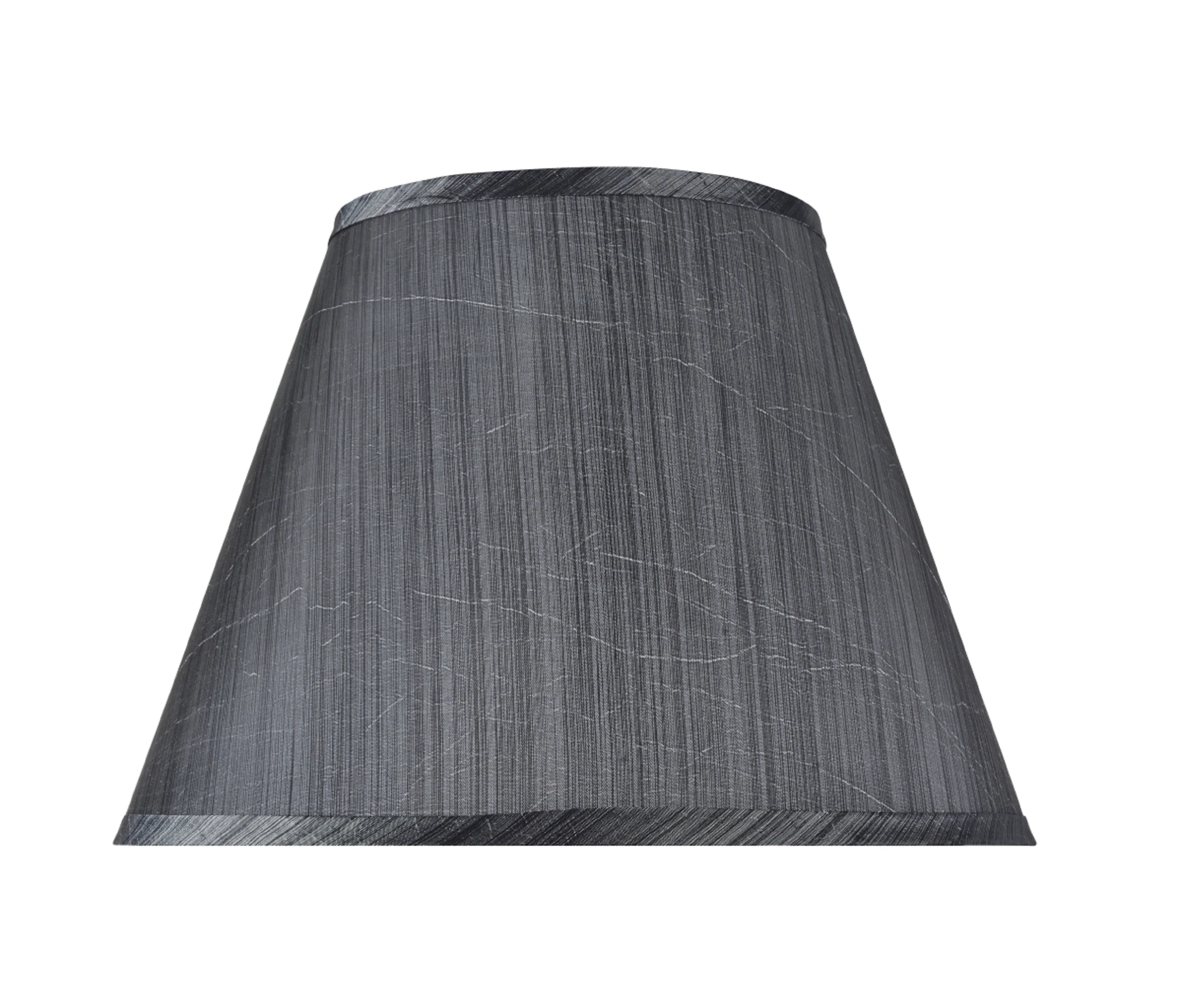# 32185  Transitional Hardback Empire Shaped Spider Construction Lamp Shade in Grey & Black, 13" wide (7" x 13" x 9 1/2")