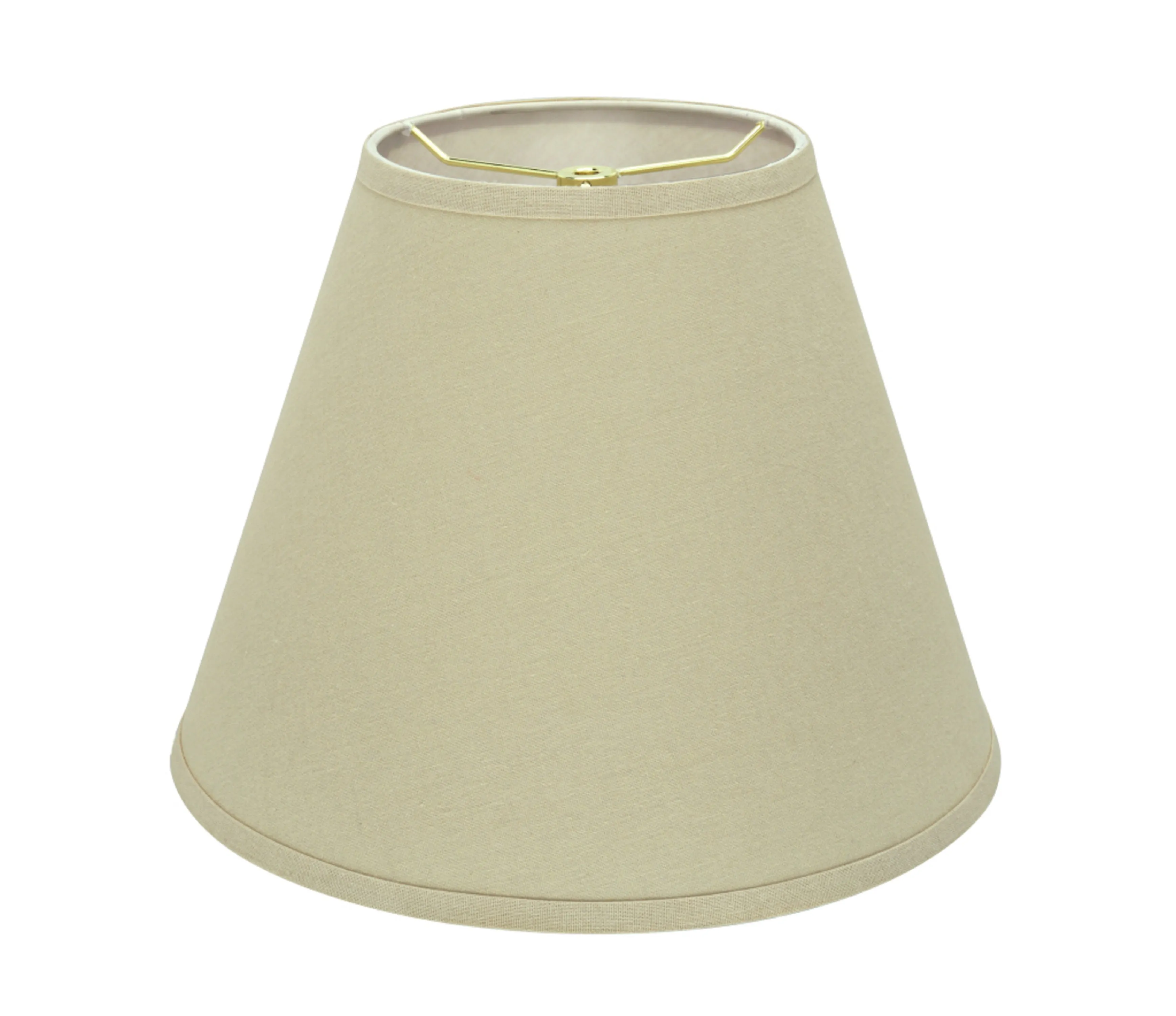 # 32289 Transitional Hardback Empire Shaped Spider Construction Lamp Shade in Beige, 14" wide (7" x 14" x 11")