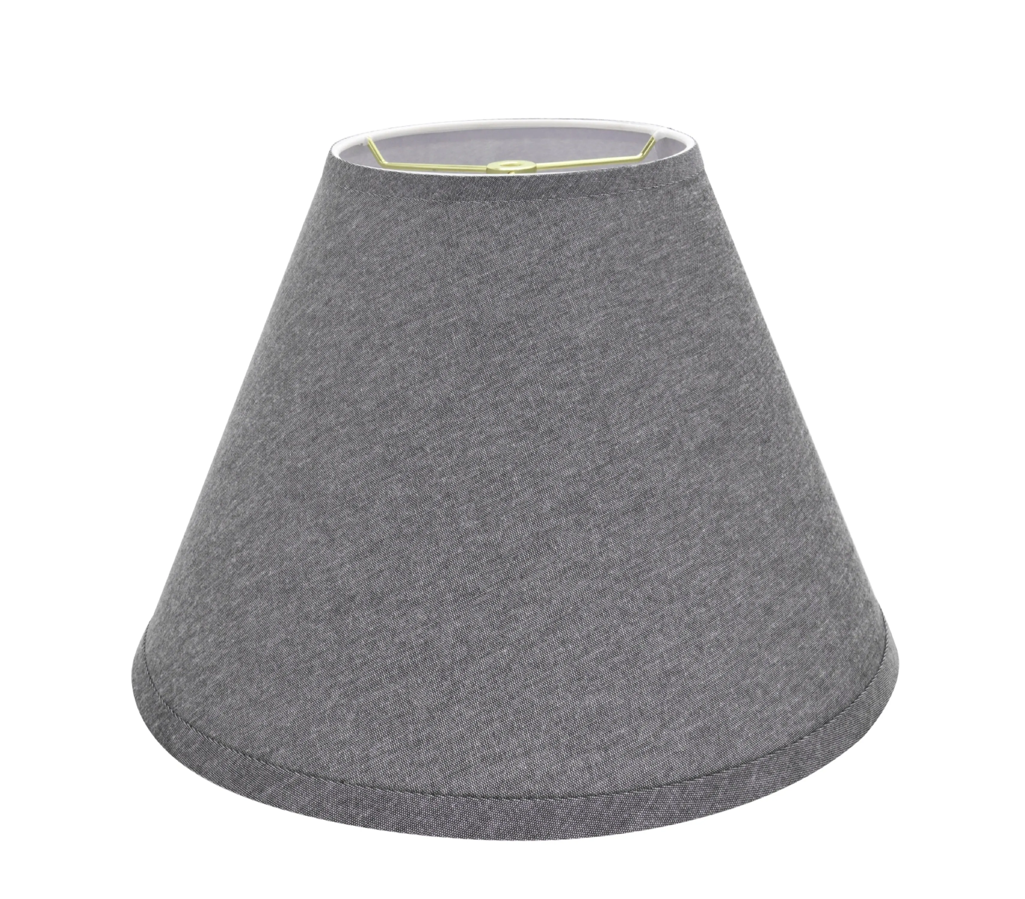 # 32292  Hardback Empire Spider  Lamp Shade Grey,7"x 14"x11"
