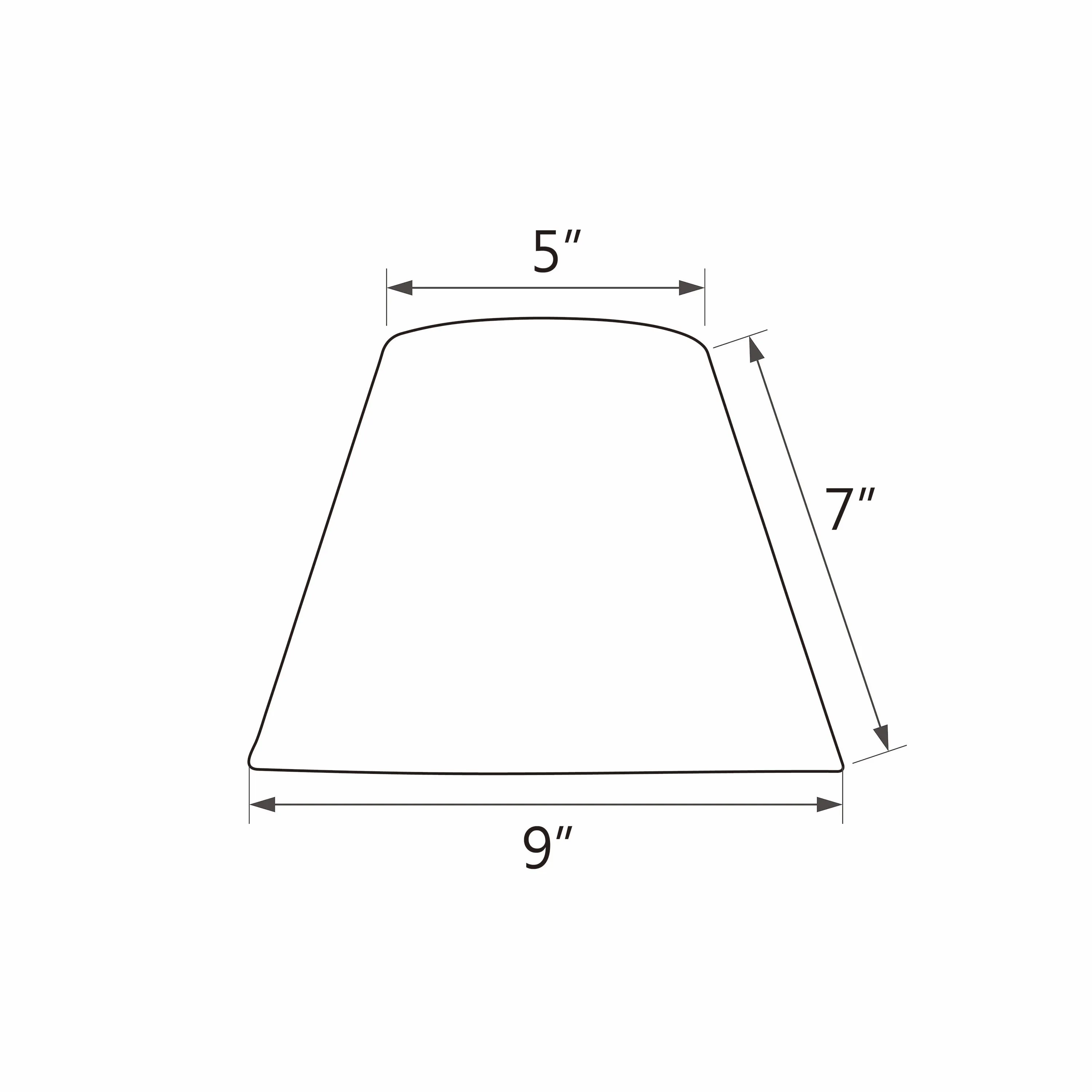 # 32416 Transitional Hardback Empire Shape Spider Construction Lamp Shade in Khaki, 9" wide (5" x 9" x 7")