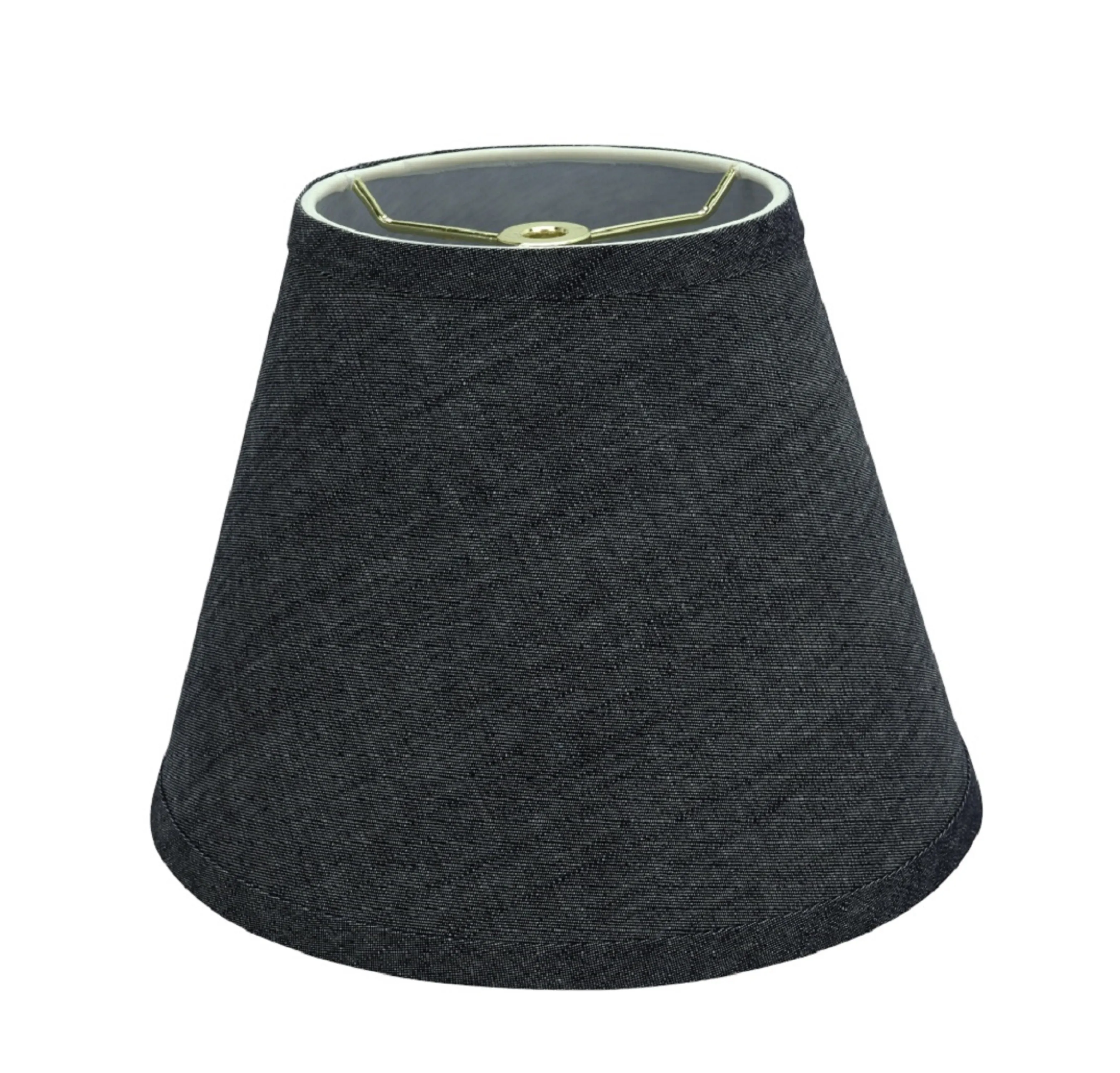 # 32422 Transitional Hardback Empire Shaped Spider Construction Lamp Shade in Grey-Blue, 9" wide (5" x 9" x 7")