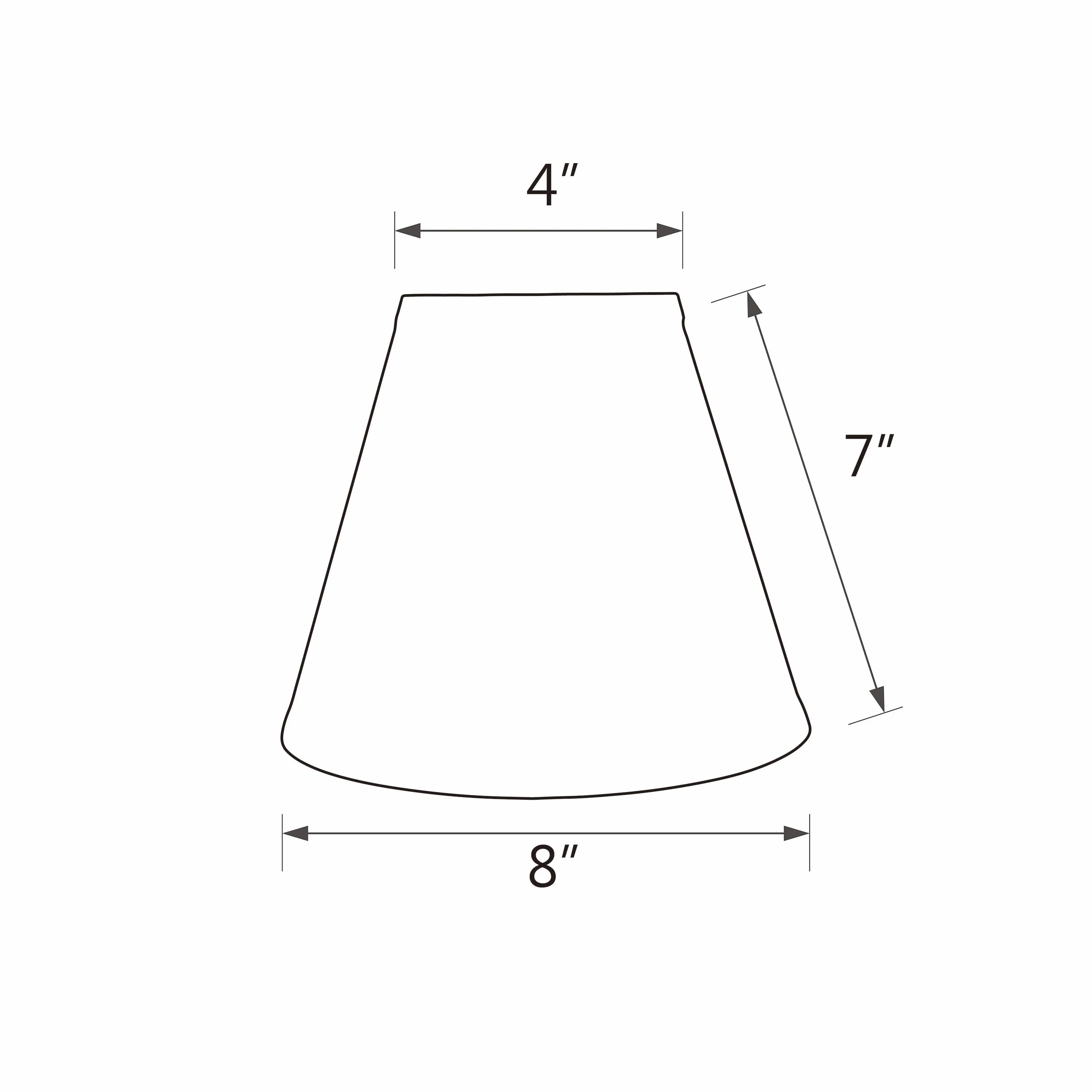 # 32473 Transitional Hardback Empire Shaped Spider Construction Lamp Shade in Off White, 8" wide (4" x 8" x 7")