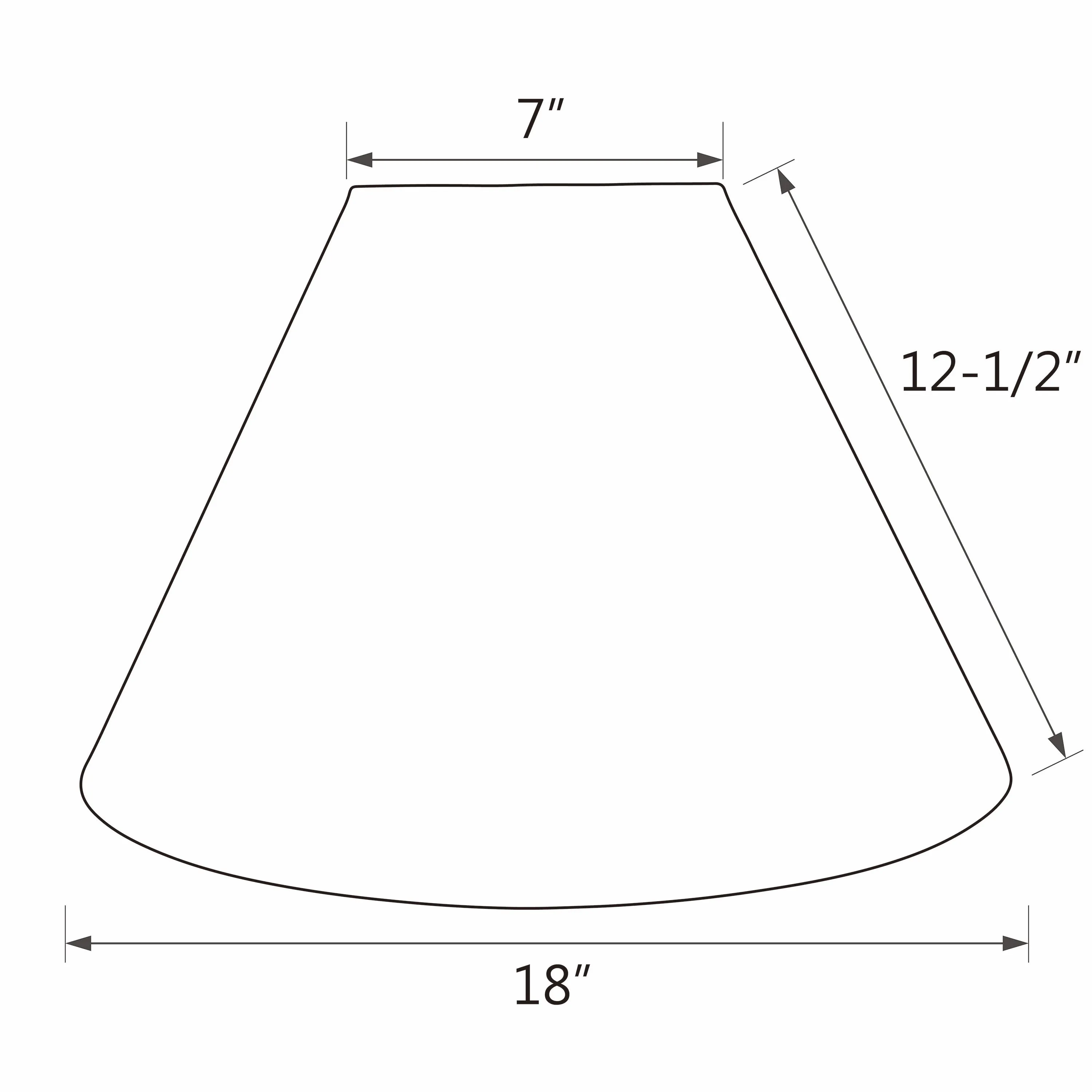 # 32772 Transitional Hardback Empire Shaped Spider Construction Lamp Shade in Beige, 18" wide (7" x 18" x 12 1/2")