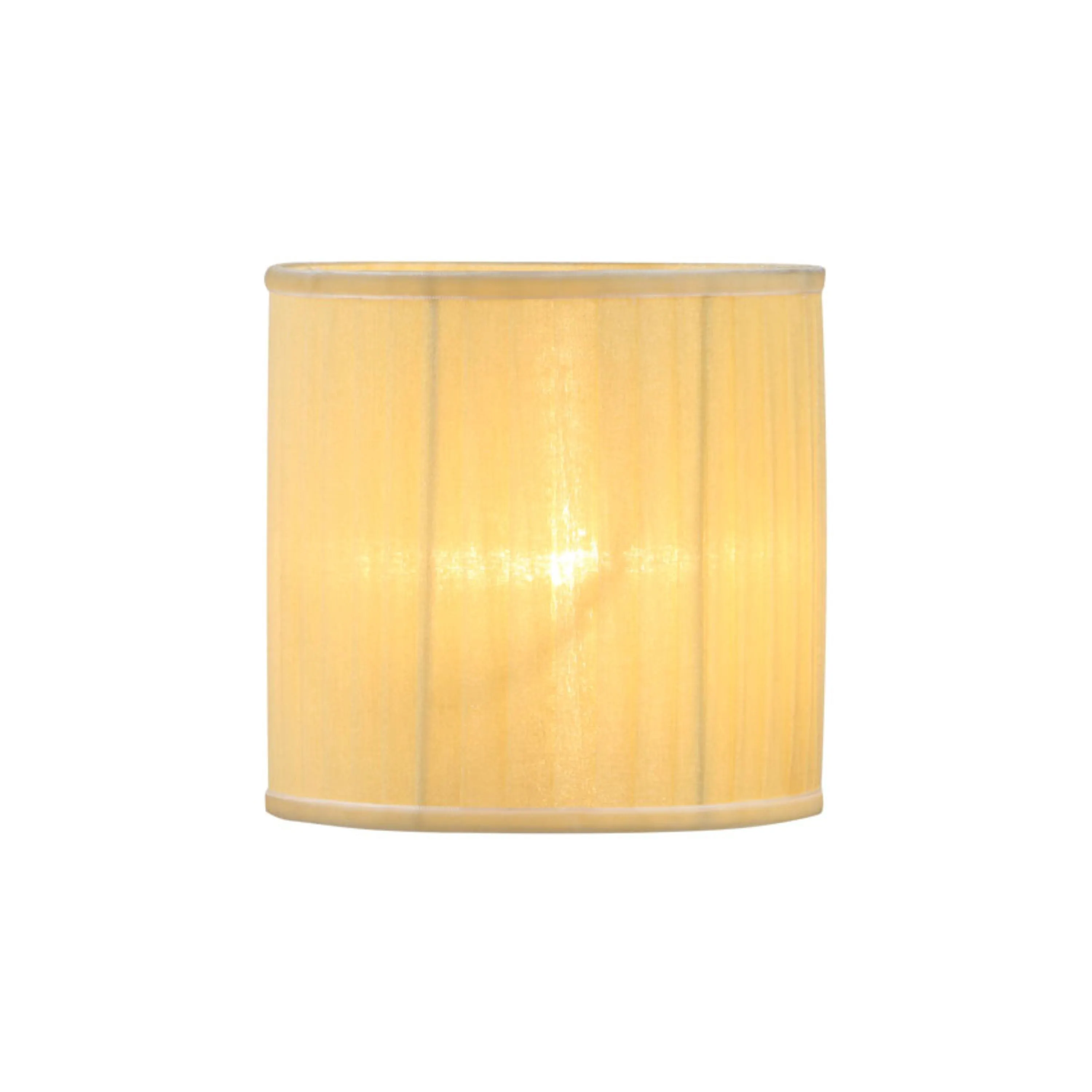 # 33221, Small Hardback Drum Contemporary Design Chandelier Clip-On Shade, Organza Gold, 5-1/2" Top x 5-1/2" Bottom x 5" Height