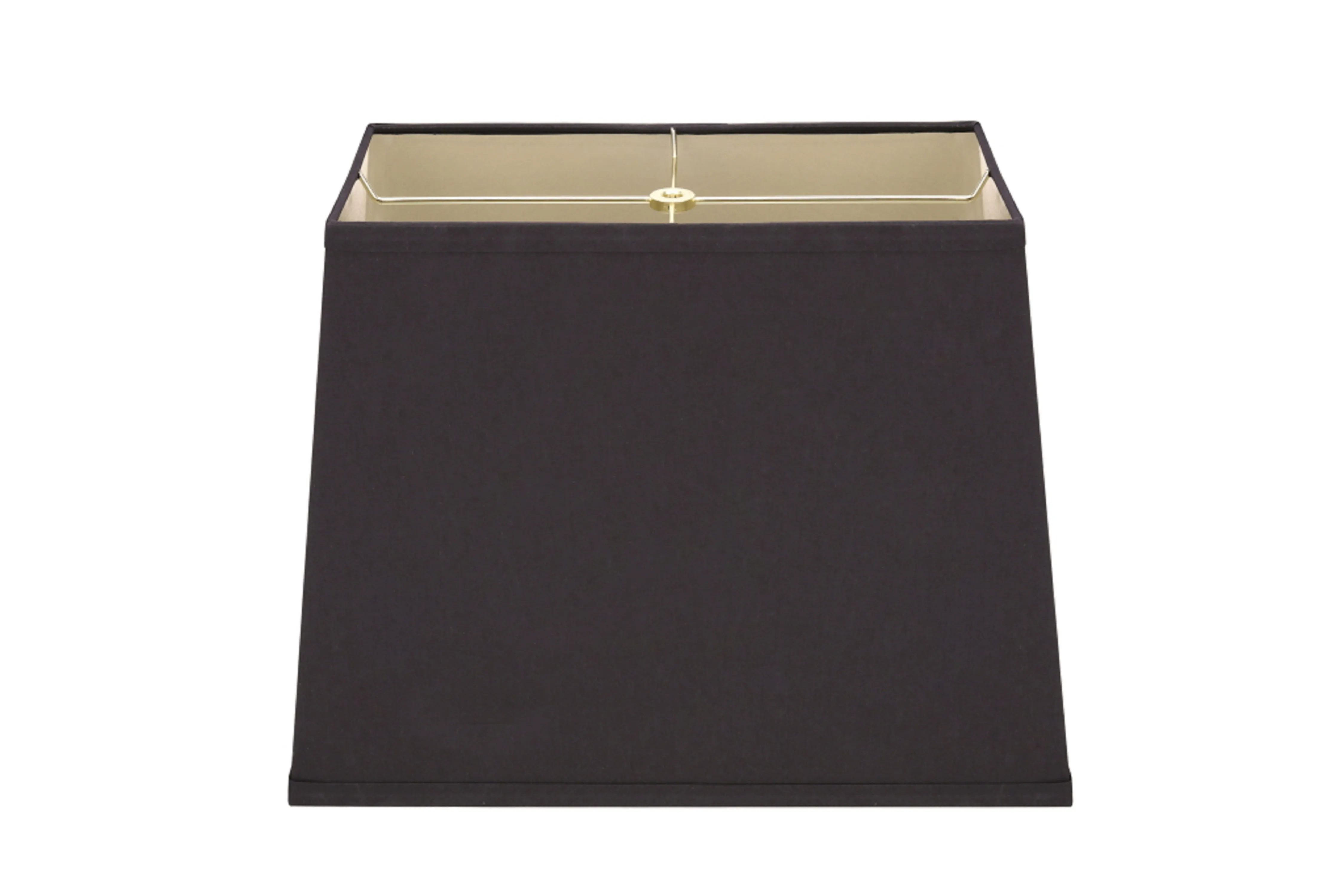 # 36041 Transitional Rectangular Hardback Shaped Spider Construction Lamp Shade, Black, 8"   12" wide (5"   10" x 8"   12" x 9 1/2")