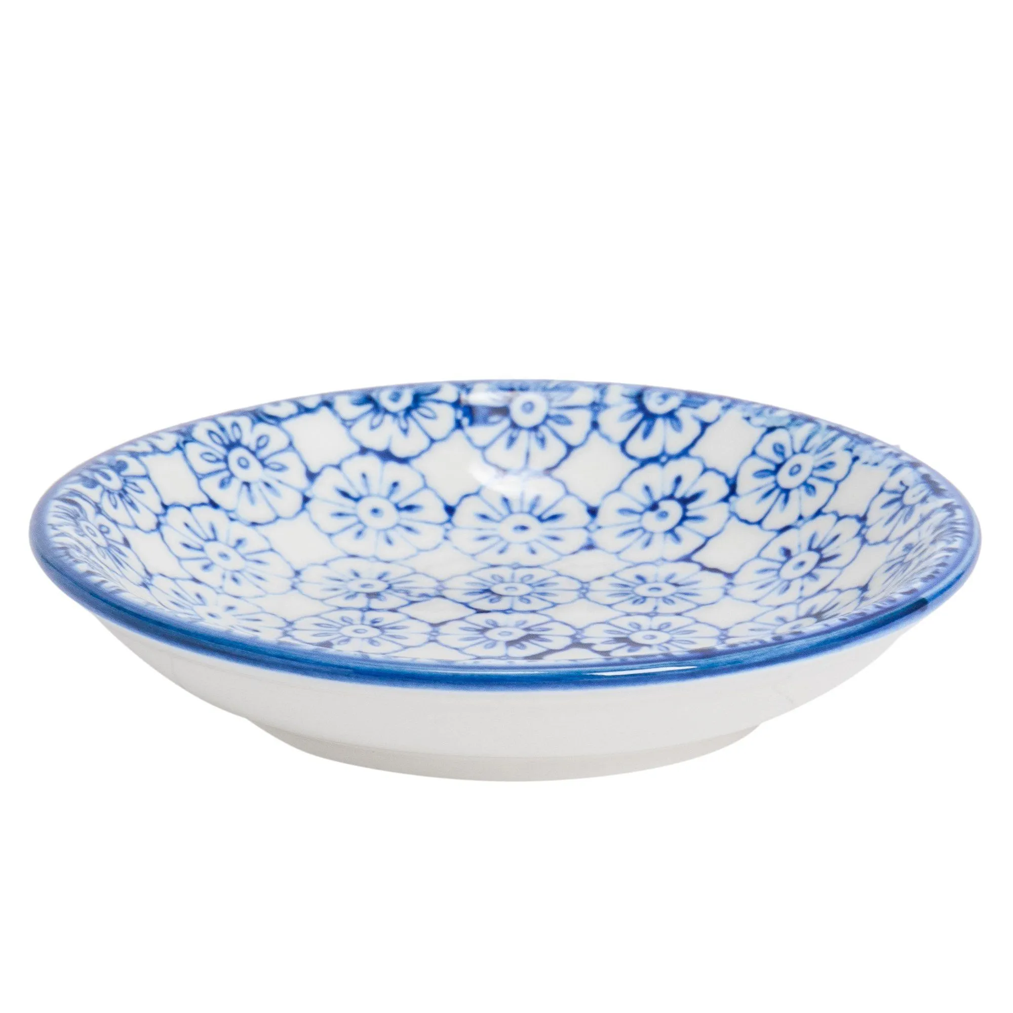 10cm Hand Printed Stoneware Sauce Dish - By Nicola Spring