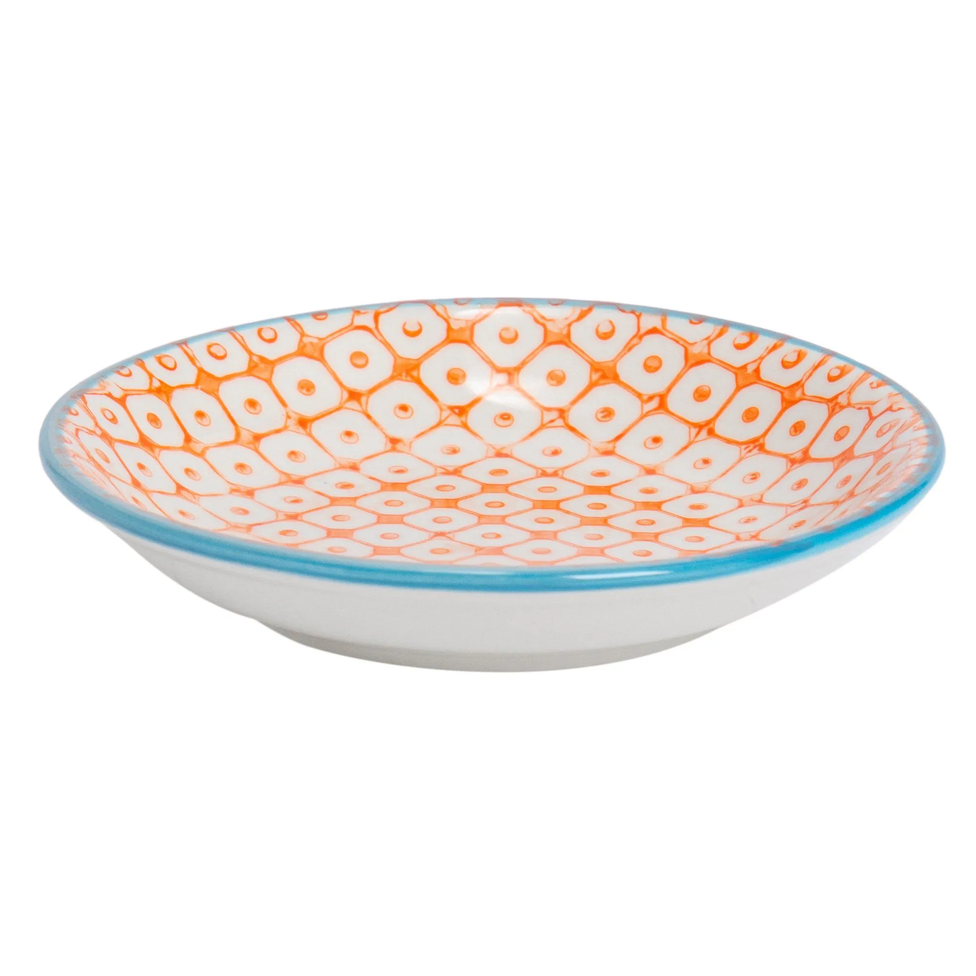 10cm Hand Printed Stoneware Sauce Dish - By Nicola Spring