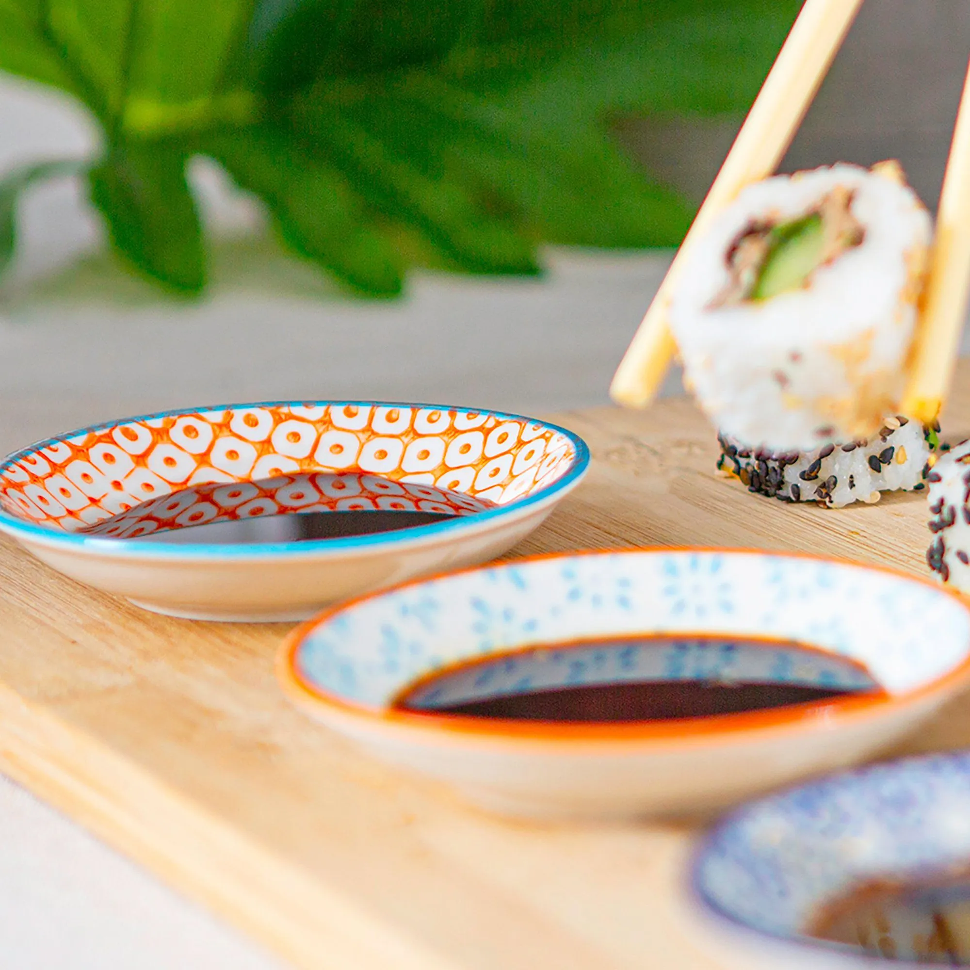 10cm Hand Printed Stoneware Sauce Dish - By Nicola Spring
