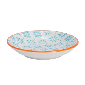 10cm Hand Printed Stoneware Sauce Dish - By Nicola Spring