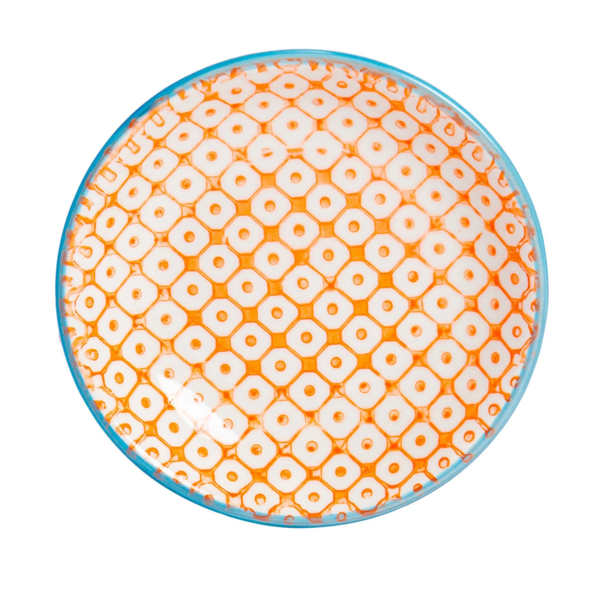10cm Hand Printed Stoneware Sauce Dish - By Nicola Spring