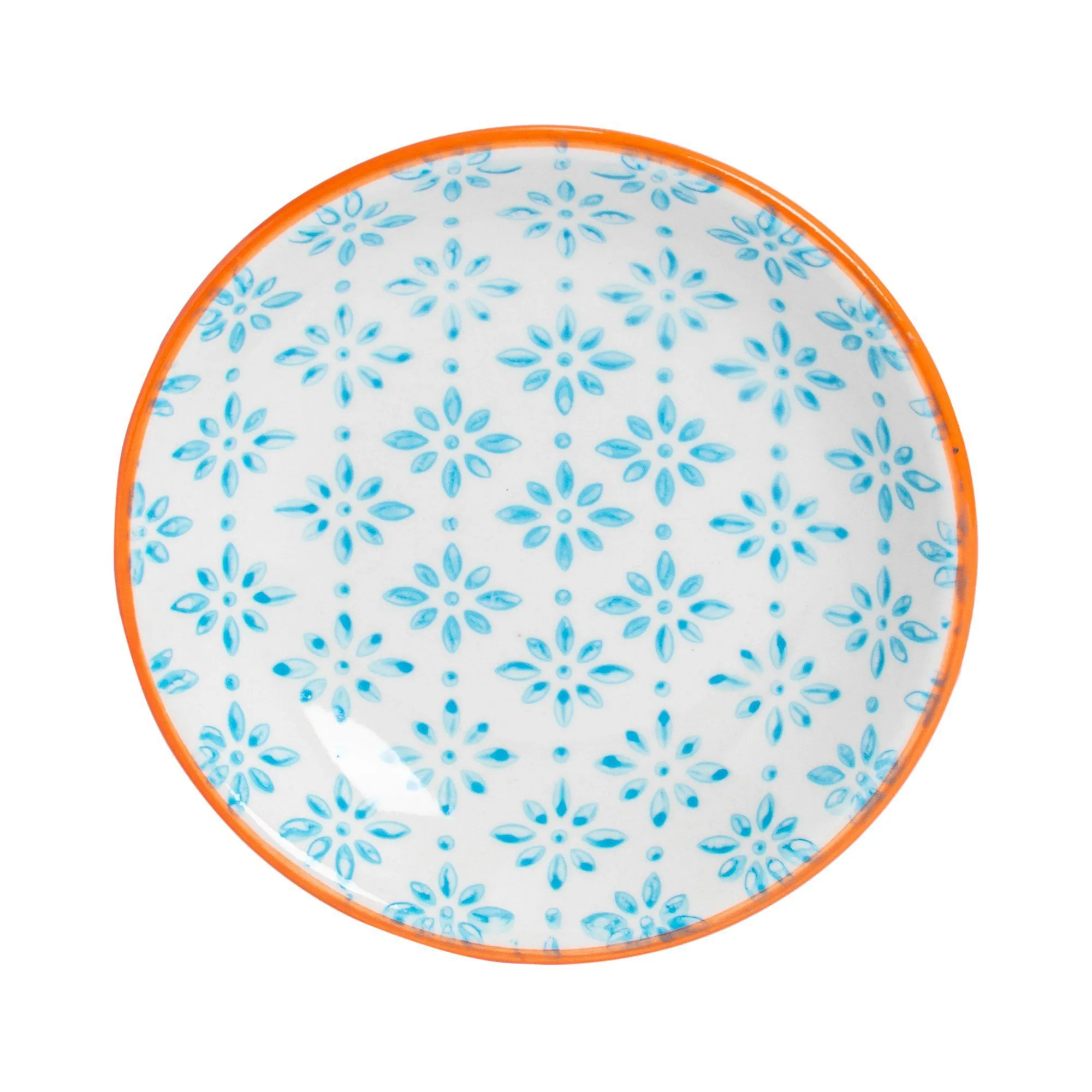 10cm Hand Printed Stoneware Sauce Dish - By Nicola Spring