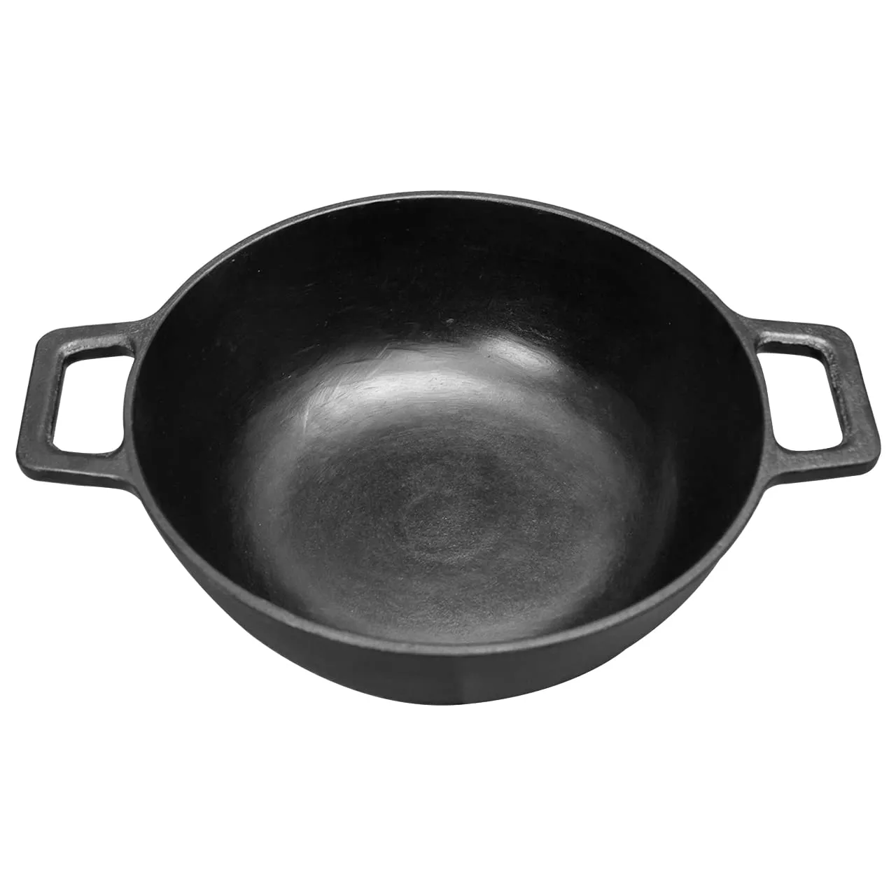 10" Large Kadhai | Cast Iron | OTG & Induction Safe | Pre Seasoned & Ready