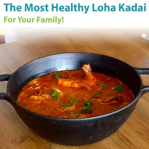 10" Large Kadhai | Cast Iron | OTG & Induction Safe | Pre Seasoned & Ready