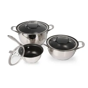 6-Piece Stainless Steel Pots and Pans