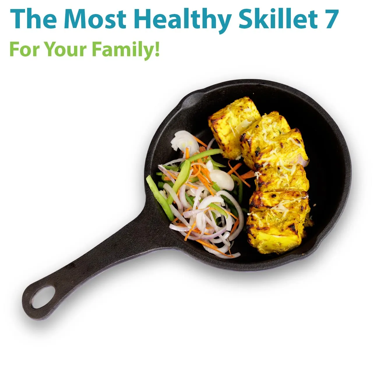 7" Cast Iron Skillet | Frying & Sautéing | Healthy Cookware | Pre-Seasoned