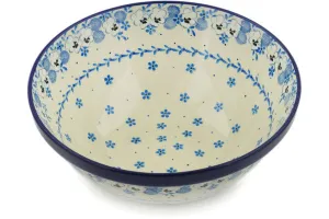 9" Bowl - White Pansy