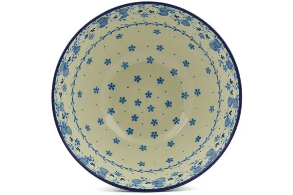 9" Bowl - White Pansy