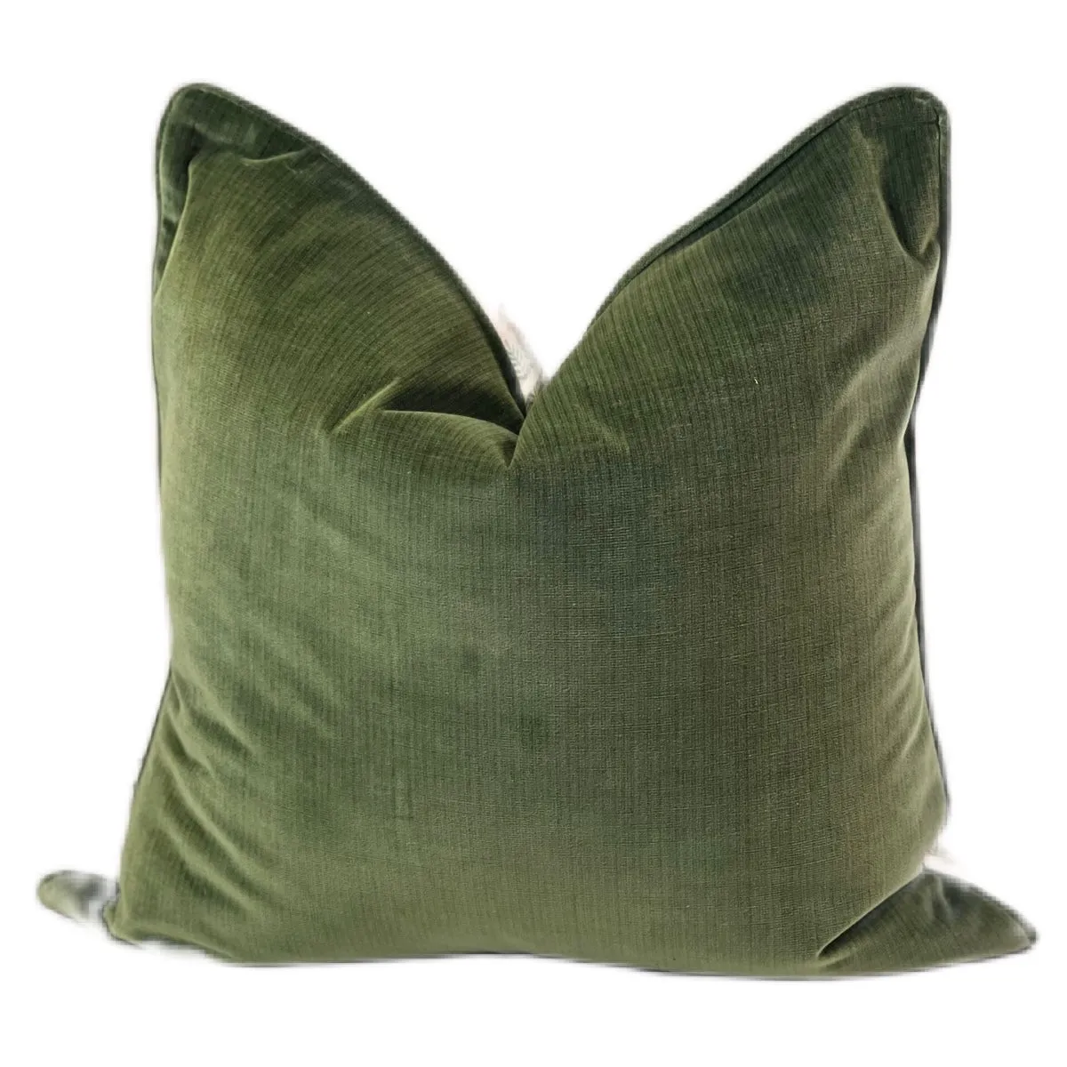 Alva Block Print Pillow - Mossy Sage