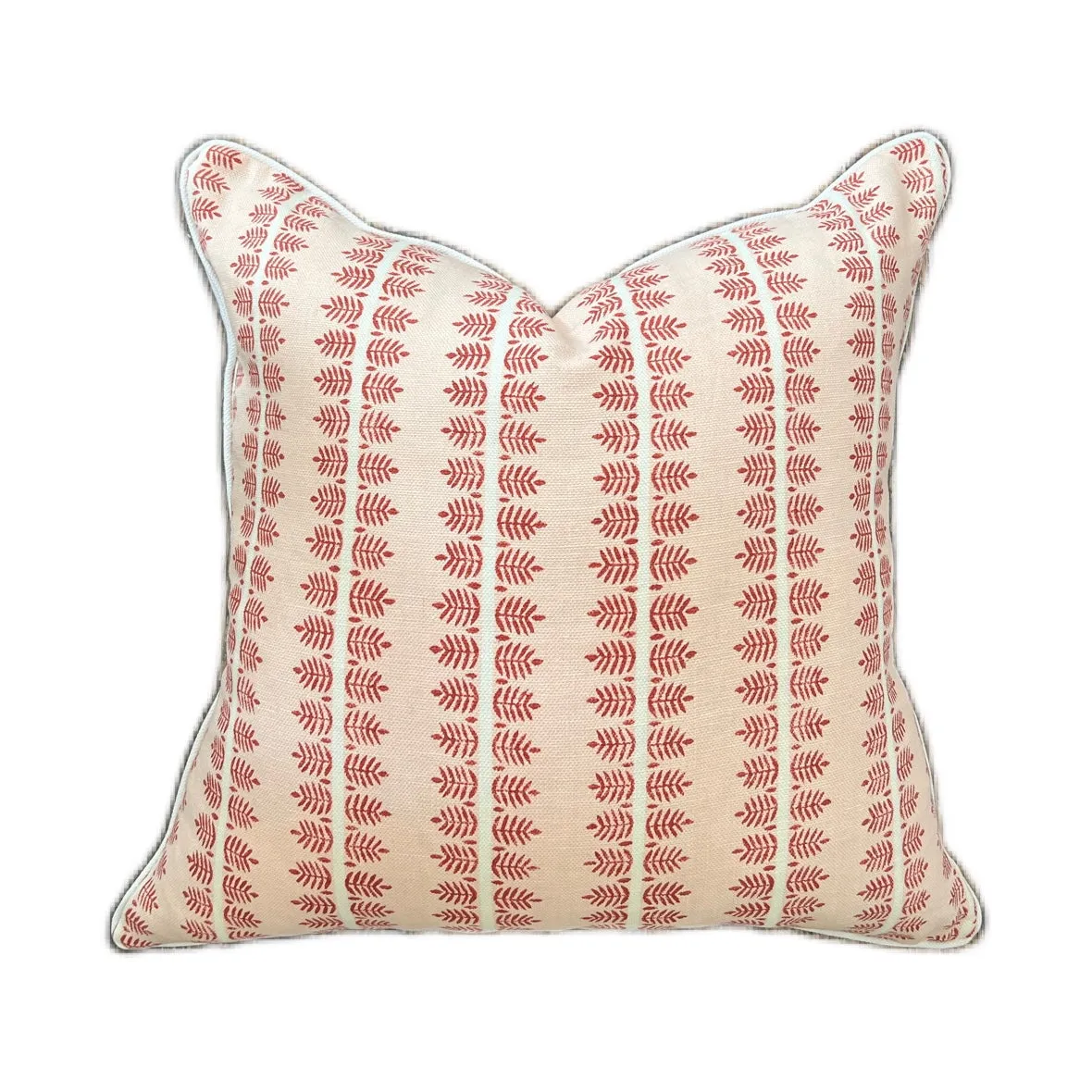 Alva Block Print Pillow - Velvet Rose