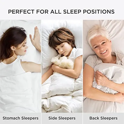 Bedsure Pillows Queen Size Set of 2 - Queen Pillows 2 Pack Down Alternative Hotel Quality Bed Pillows for Sleeping Soft and Supportive Pillows for Side and Back Sleepers