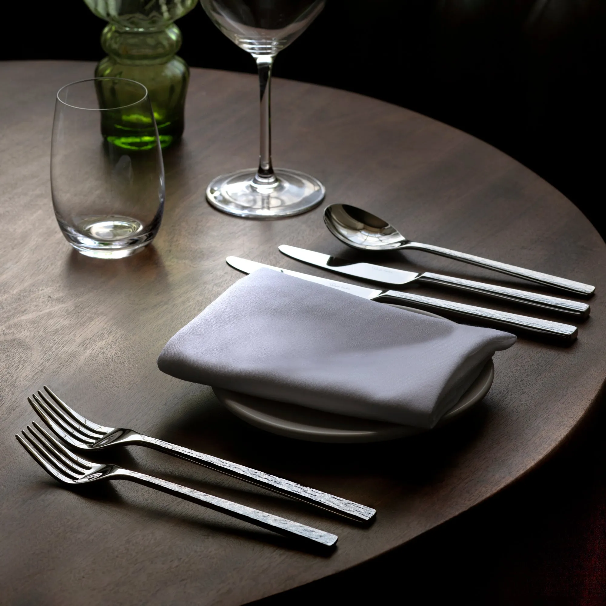 Blockley Slate Bright Cutlery Set, 56 Piece for 8 People