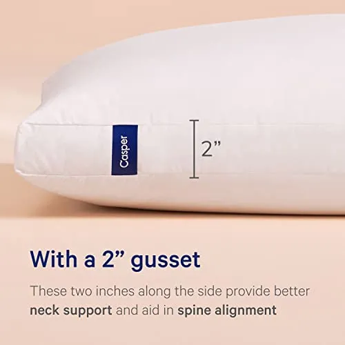 Casper Sleep Down Pillow for Sleeping, King, White