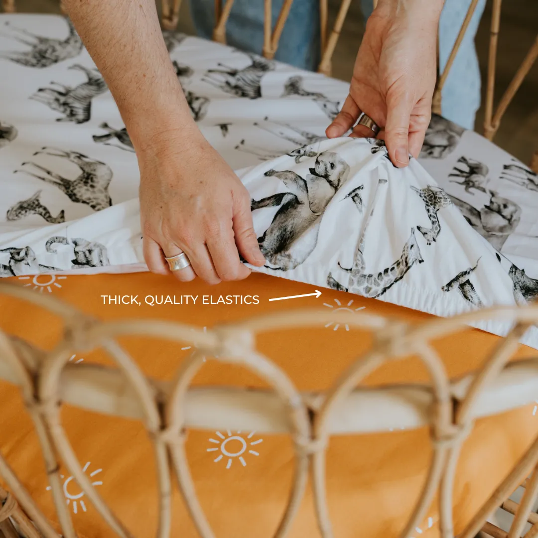 Co-Sleeper Waterproof Sheet  - Grey Marle
