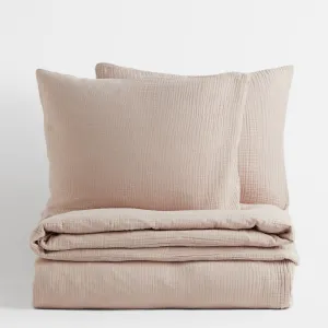 Double bed linen set H&M Home Muslin King, beige
