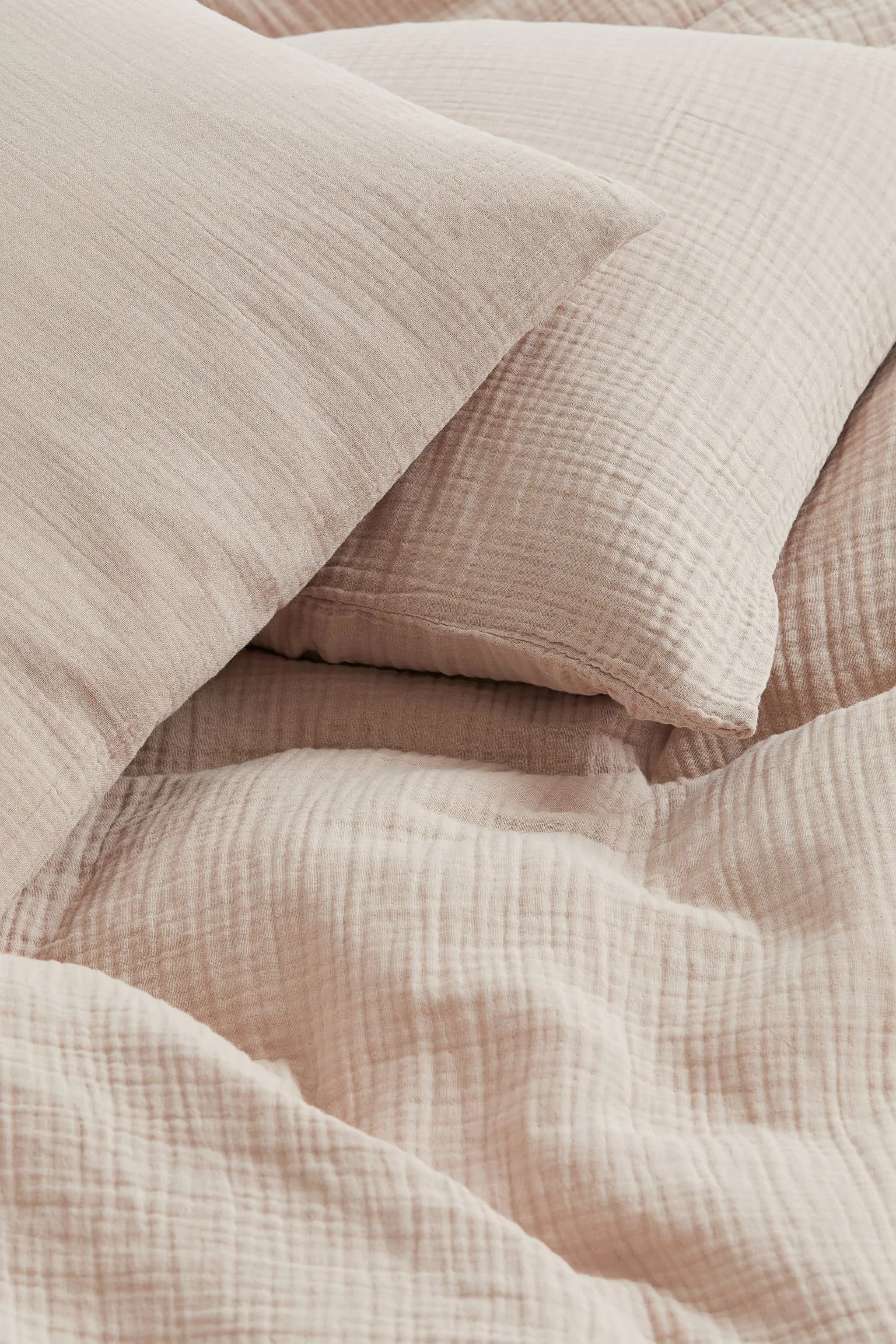 Double bed linen set H&M Home Muslin King, beige