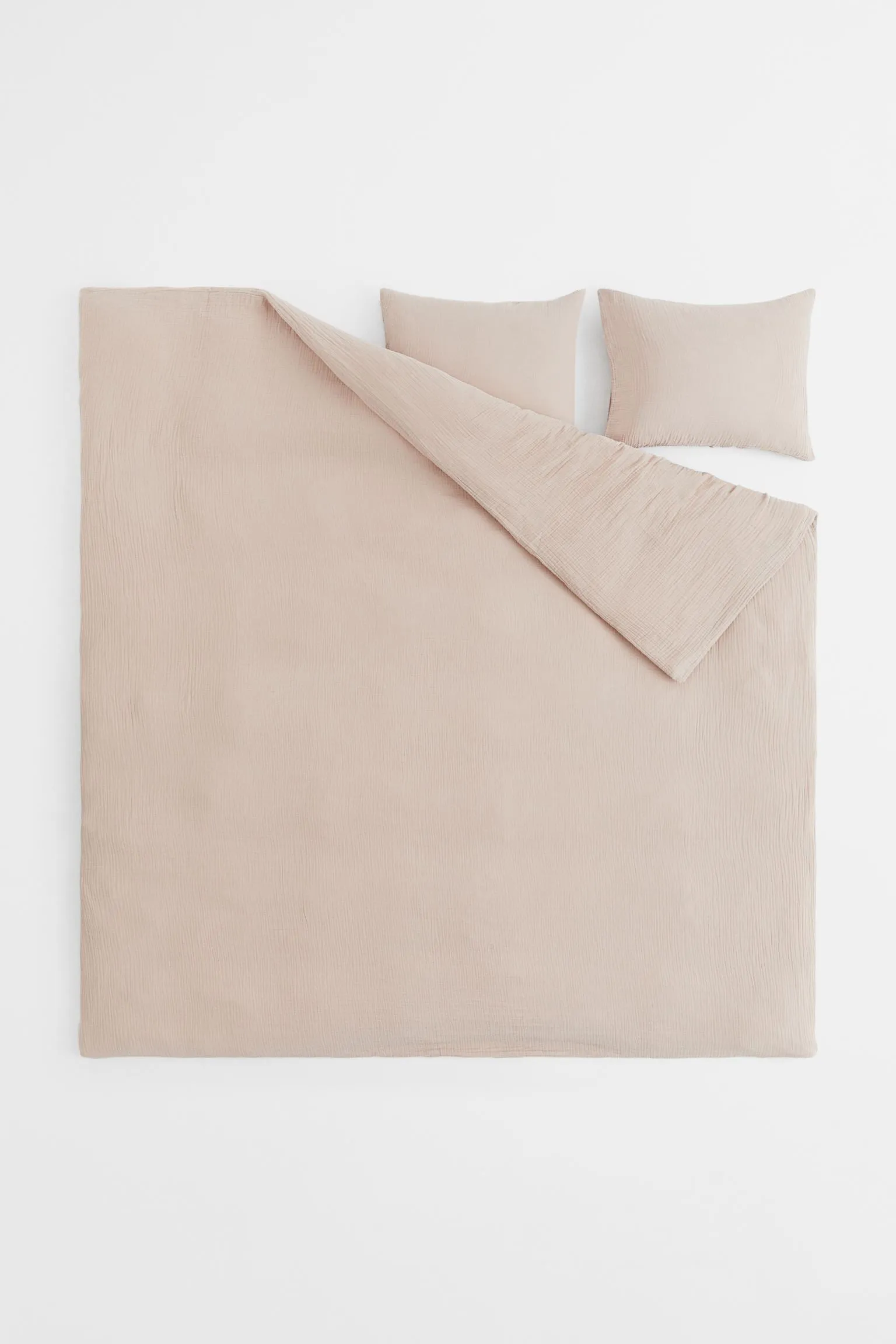 Double bed linen set H&M Home Muslin King, beige