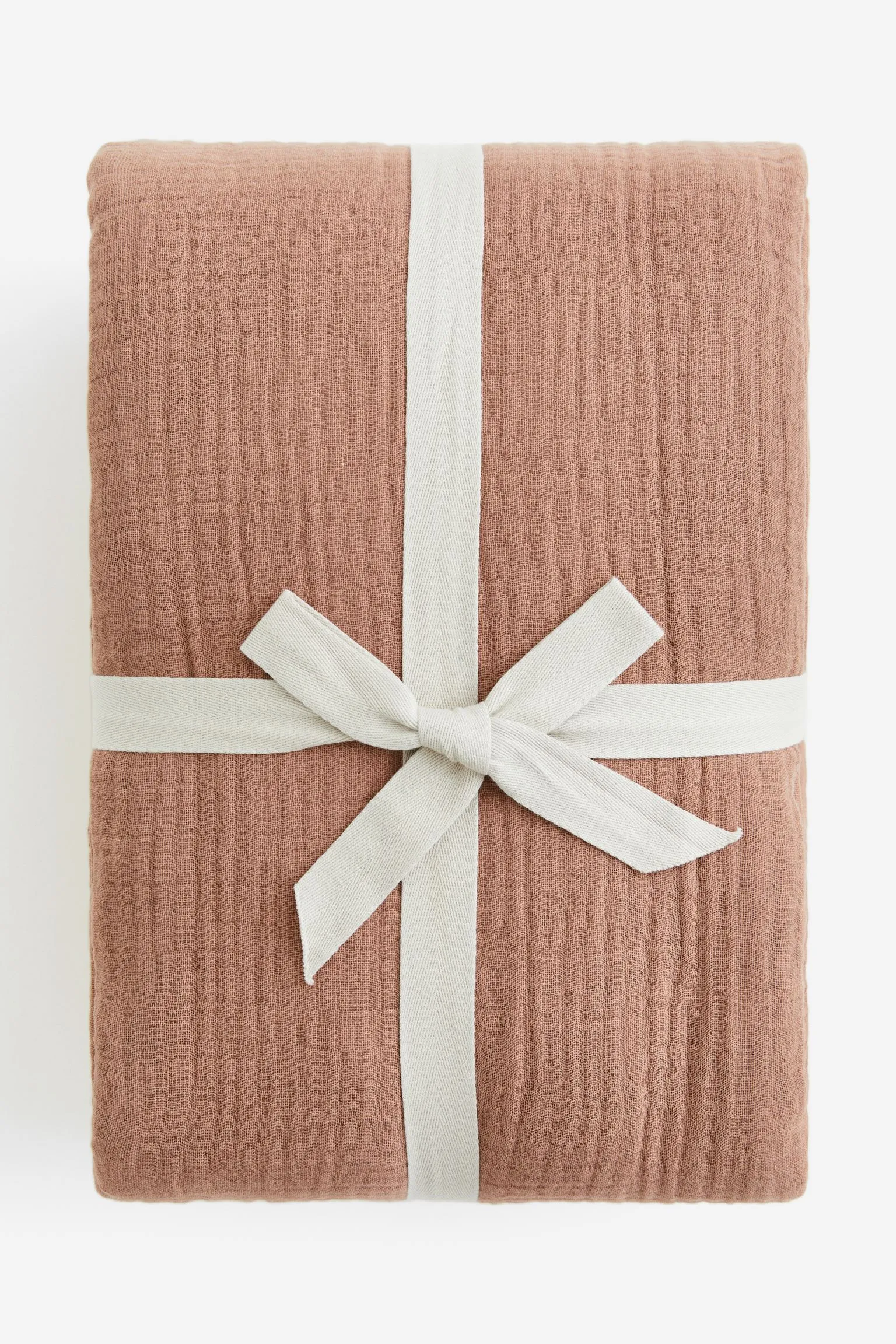 Double bedding set H&M Home Muslin King, light brown