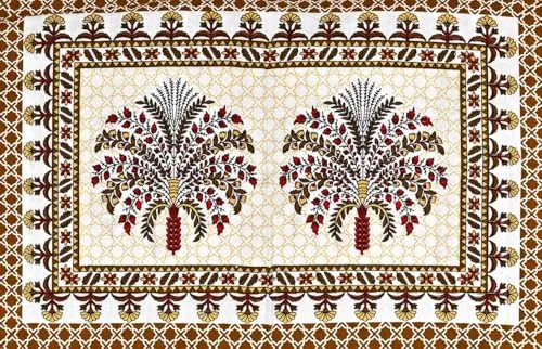 DWARDROBE-Single Bedsheet Cotton Set with 1 Pillow Cover, 100% Cotton, Floral Prints Bedhsheet for Single Bed (63x90 inches) (Multicolor-1011)