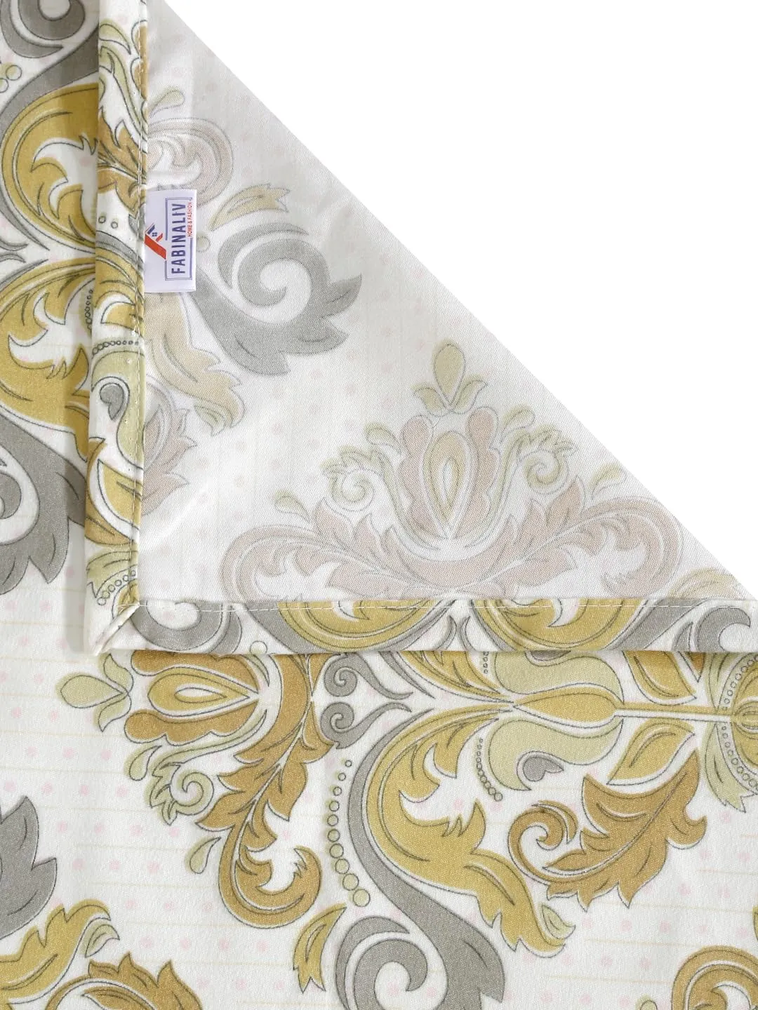 FABINALIV Multicolor Ethnic 300 TC Cotton Blend King Size Double Bedsheet with 2 Pillow Covers (FLBS-1297-Multi)