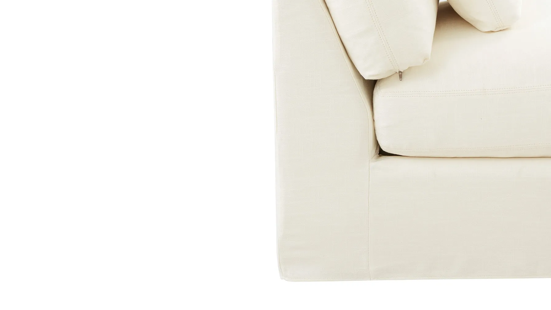 Get Together™ 2-Piece Modular Sofa, Large, Cream Linen