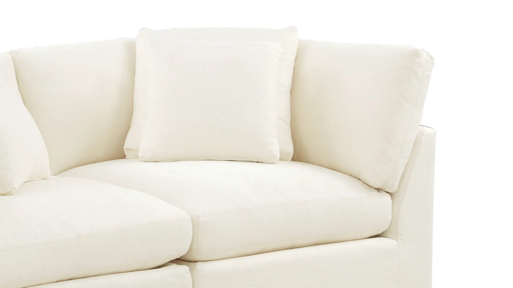 Get Together™ 2-Piece Modular Sofa, Large, Cream Linen