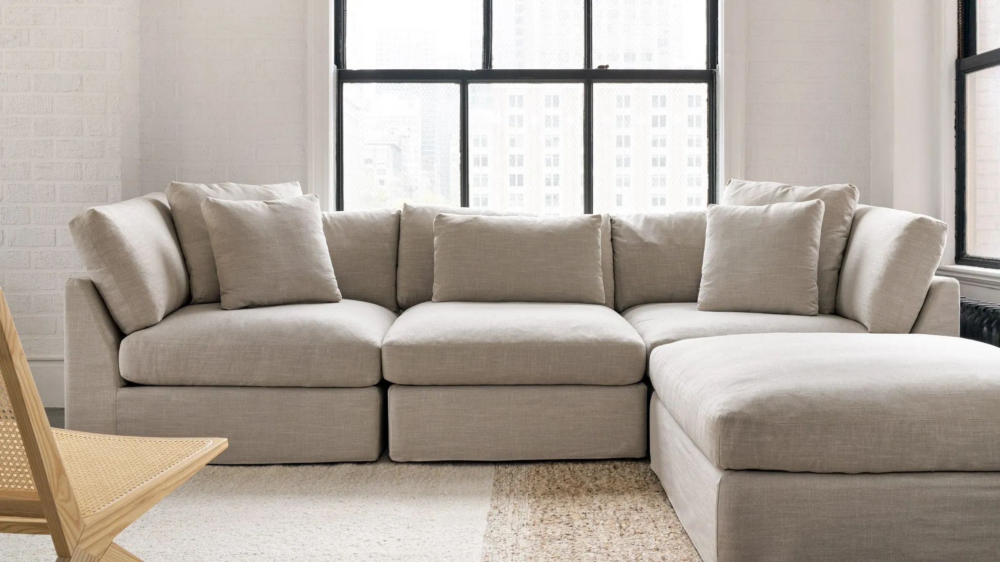 Get Together™ 3-Piece Modular Sofa, Large, Light Pebble