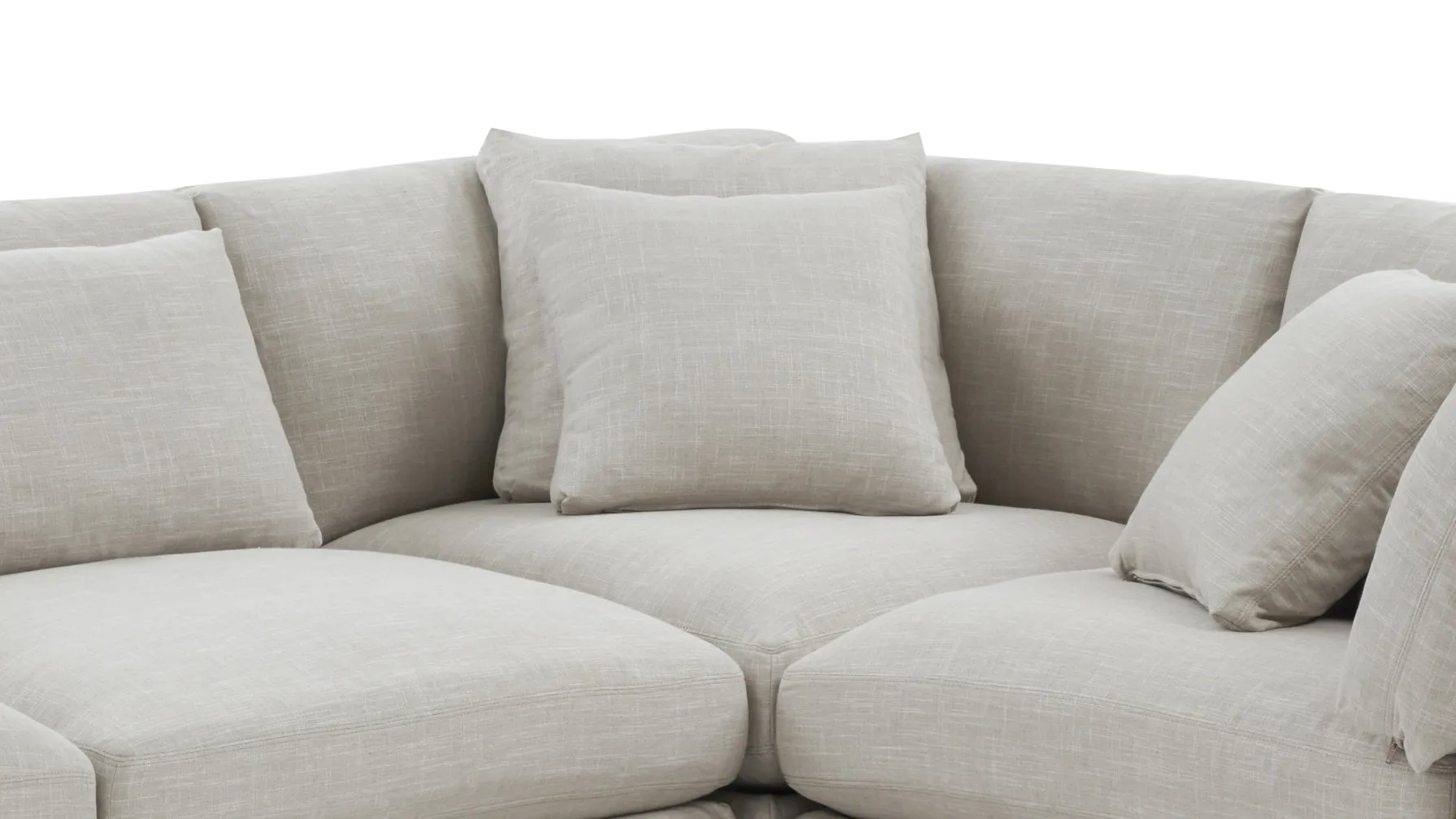Get Together™ 4-Piece Modular Sectional Closed, Large, Light Pebble
