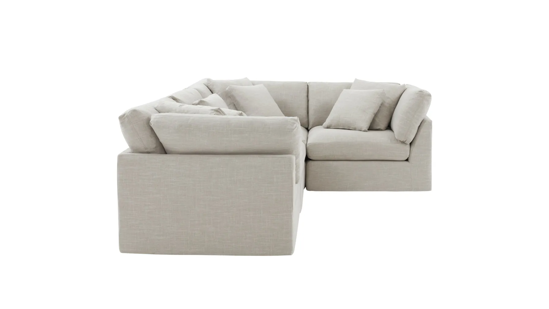 Get Together™ 4-Piece Modular Sectional Closed, Large, Light Pebble