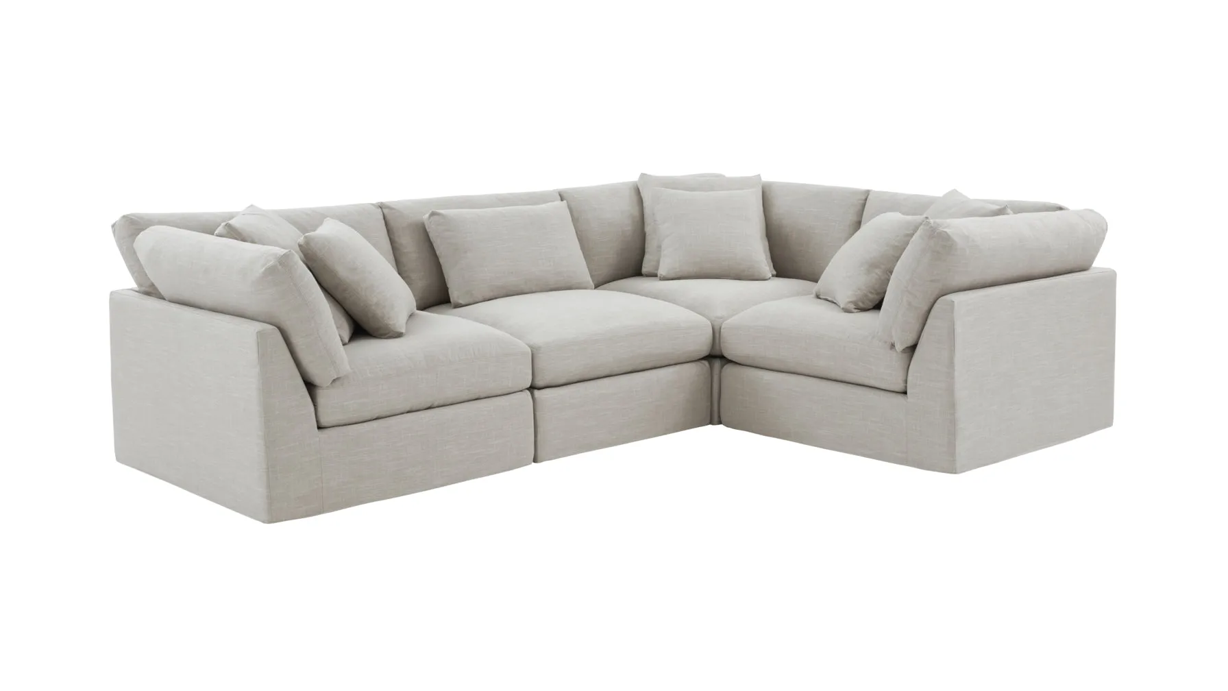 Get Together™ 4-Piece Modular Sectional Closed, Large, Light Pebble