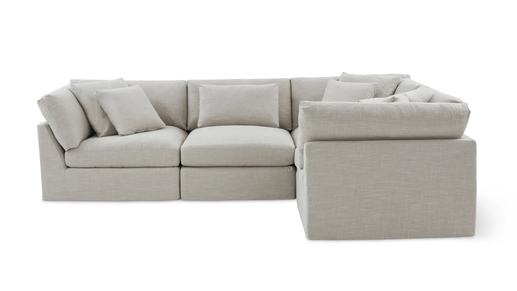 Get Together™ 4-Piece Modular Sectional Closed, Large, Light Pebble