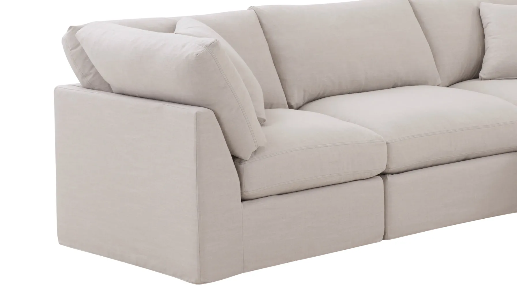 Get Together™ 4-Piece Modular Sectional Closed, Standard, Clay
